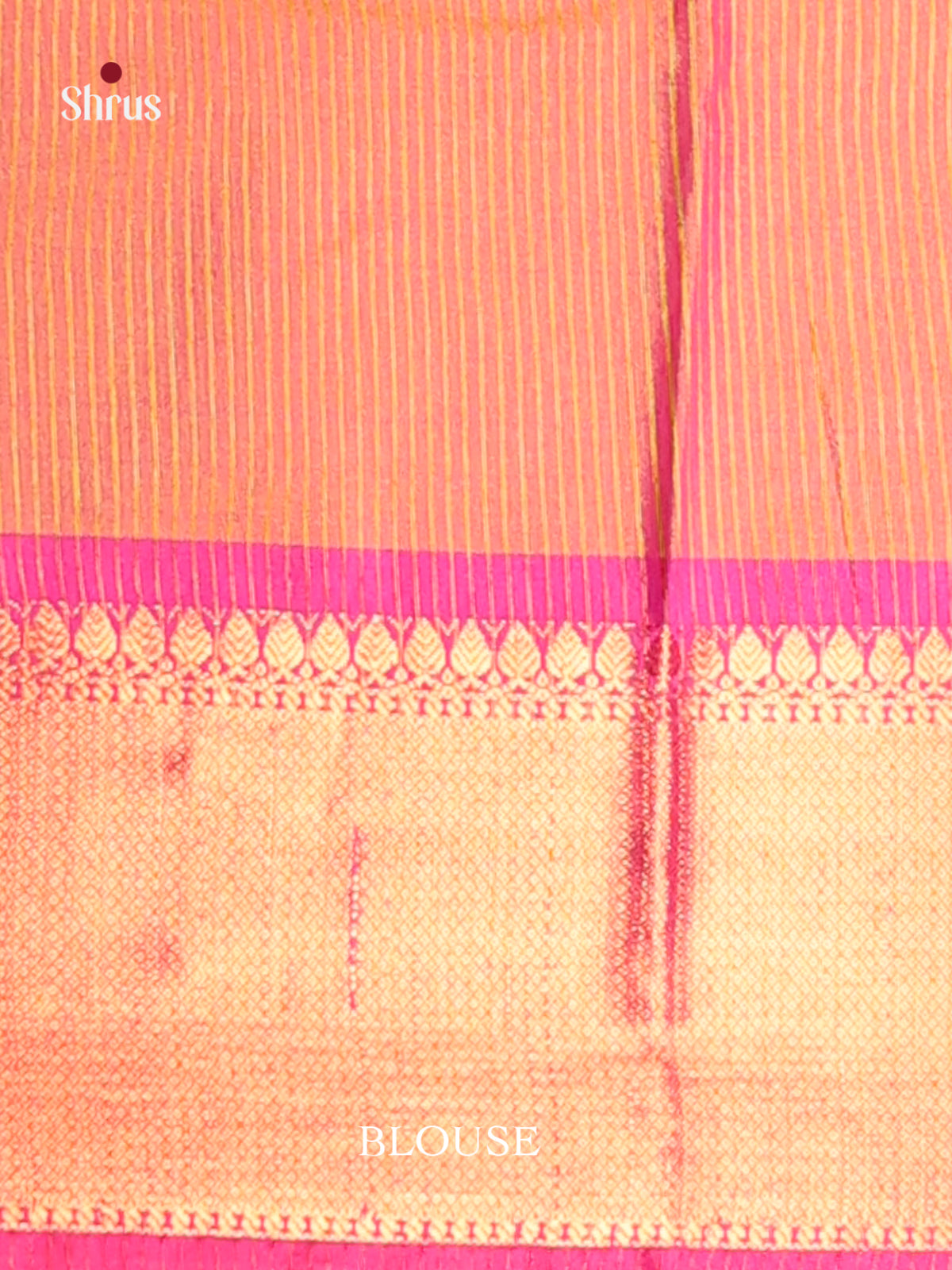 Yellow & Pink- Semi Pochampally Saree - Shop on Shrus.com
