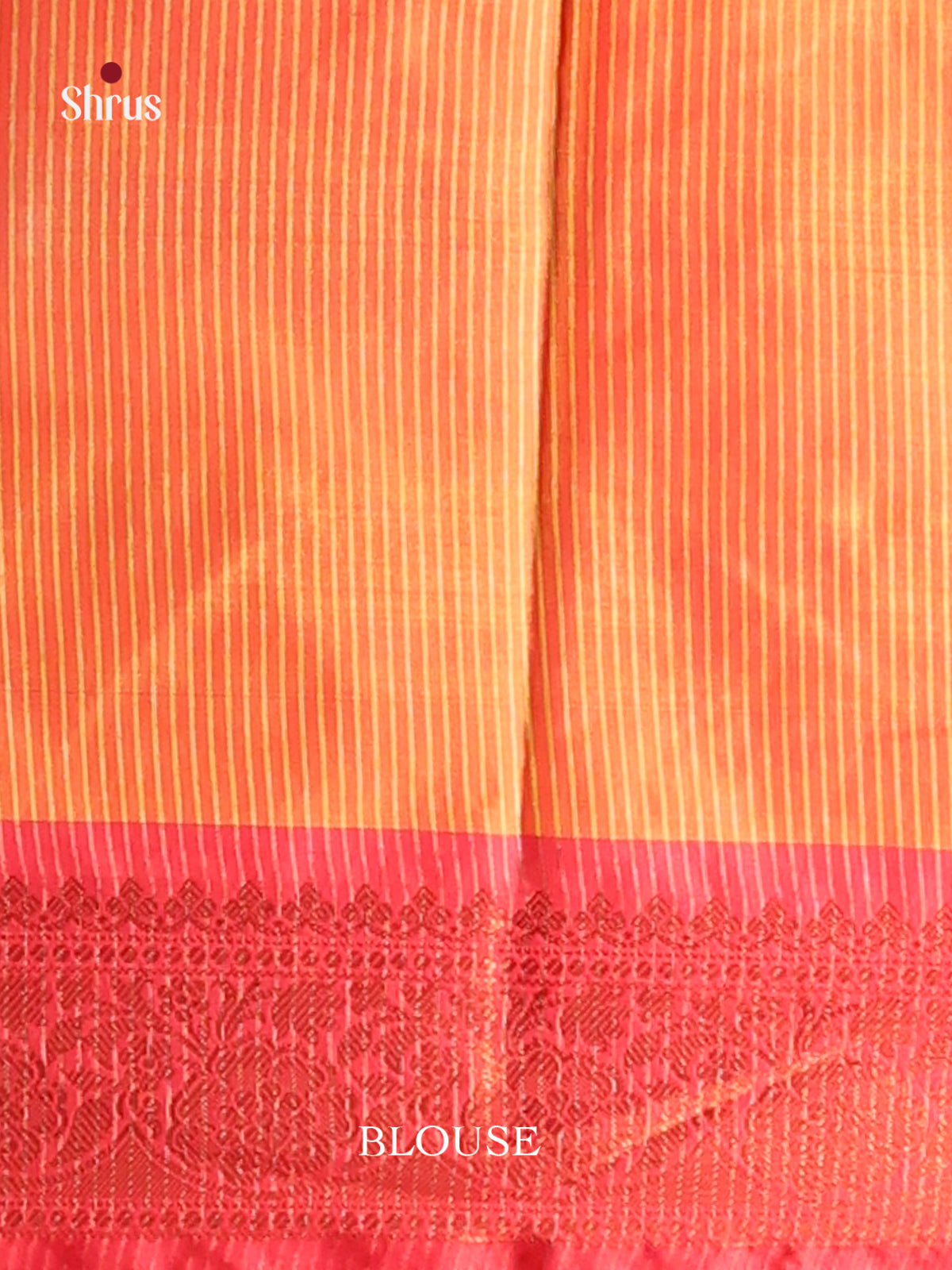 Yellow & Orange - Semi Pochampally Saree - Shop on Shrus.com