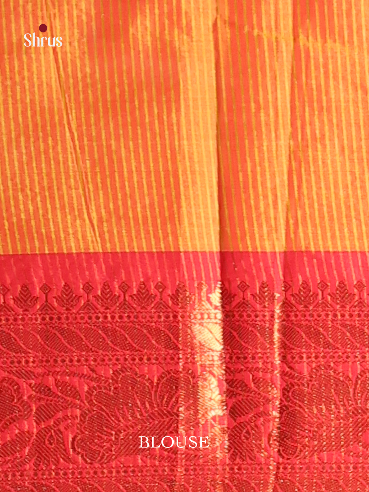 Yellow & Red - Semi Pochampally Saree - Shop on Shrus.com