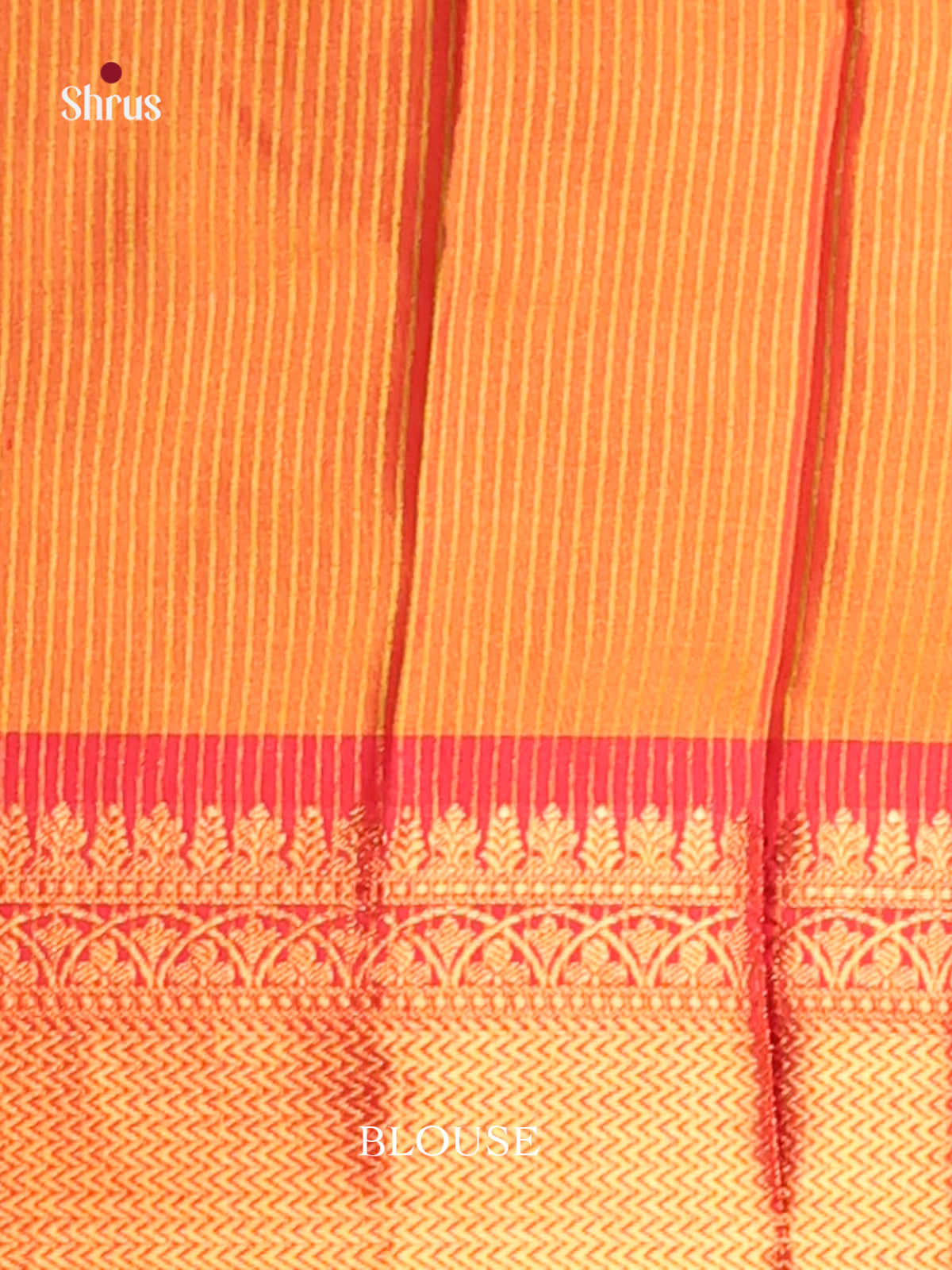 Yellow & Red - Semi Pochampally Saree - Shop on Shrus.com