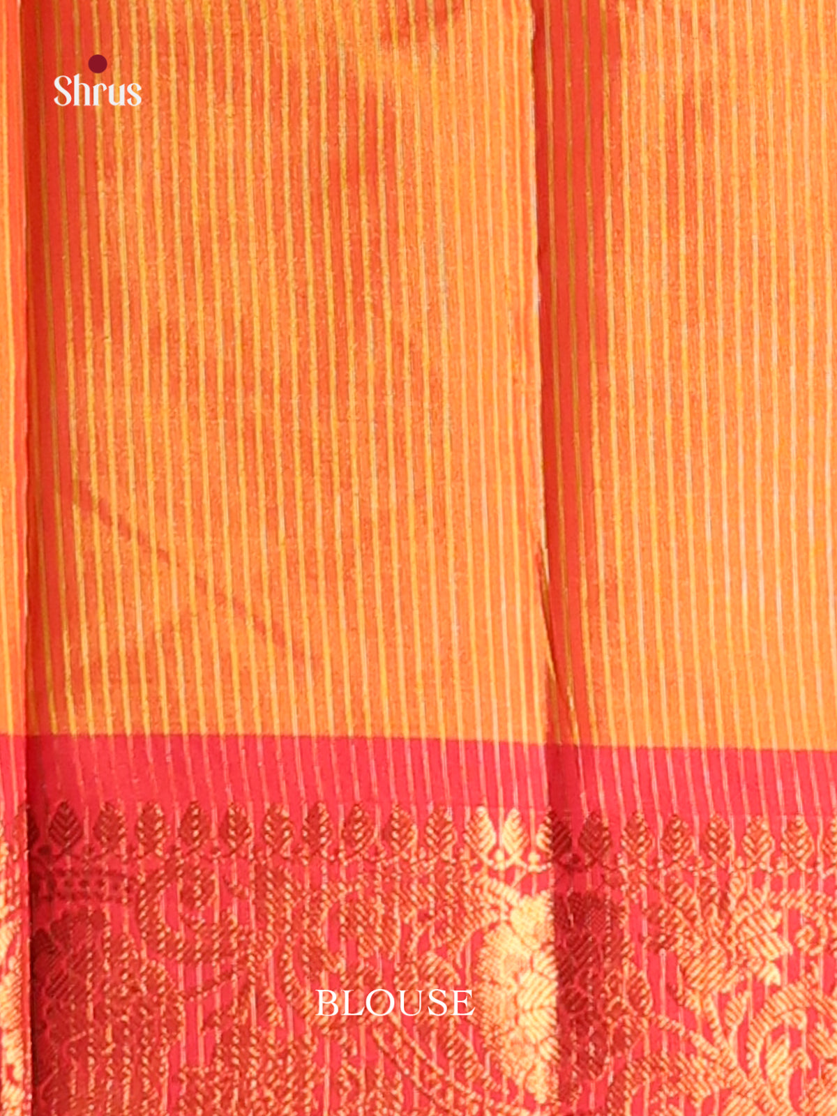 Yellow & Red - Semi Pochampally Saree - Shop on Shrus.com