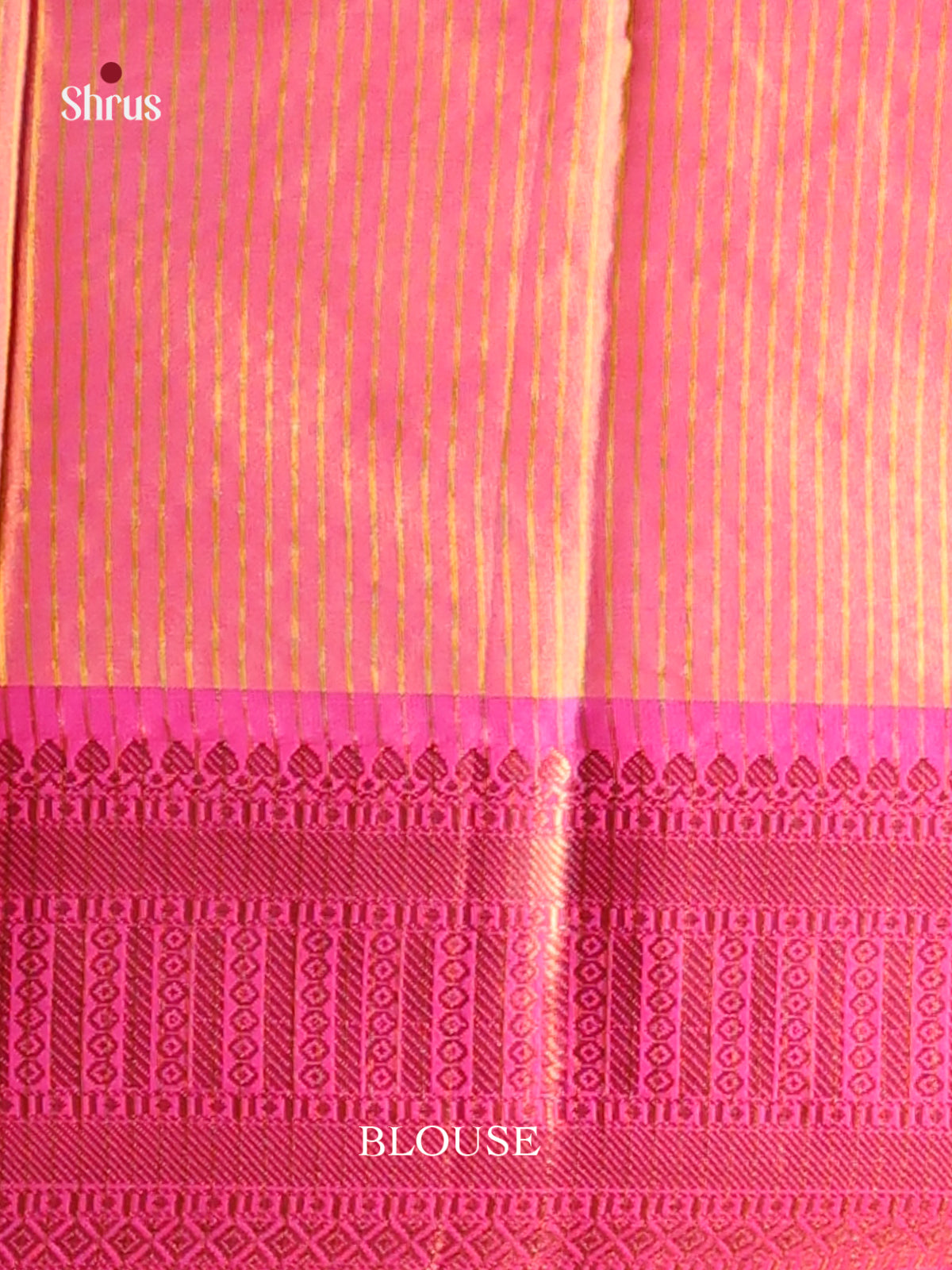 Yellow & Pink - Semi Pochampally Saree - Shop on Shrus.com