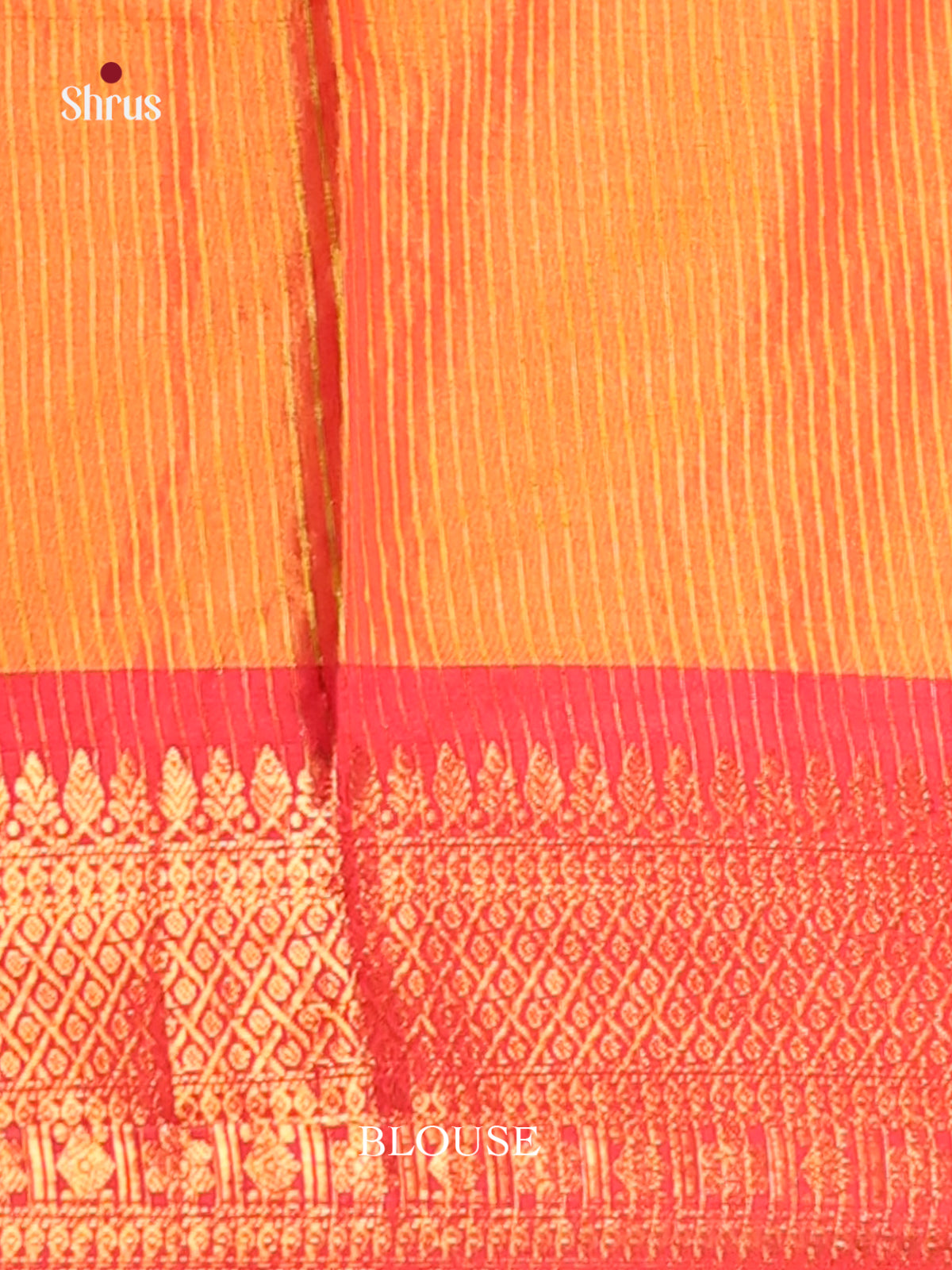 Yellow & Red - Semi Pochampally Saree - Shop on Shrus.com