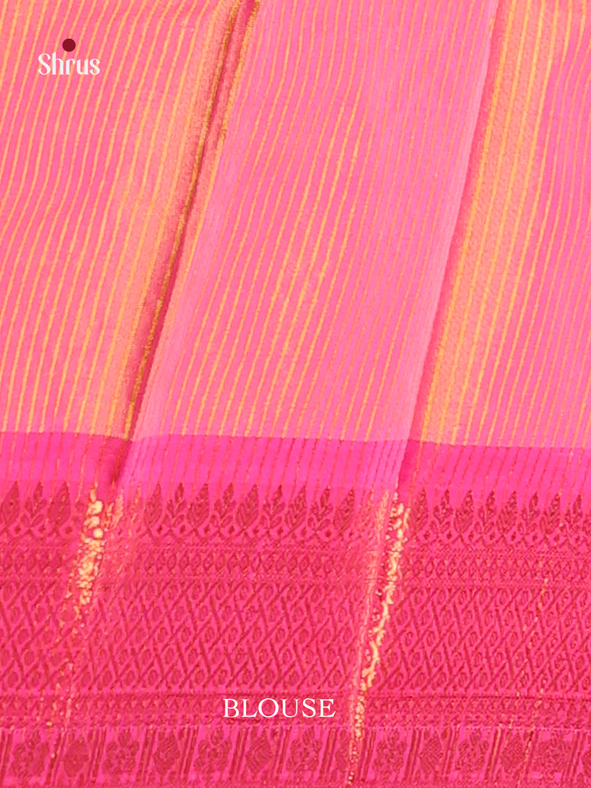 Orange & Pink - Semi Pochampally Saree - Shop on Shrus.com