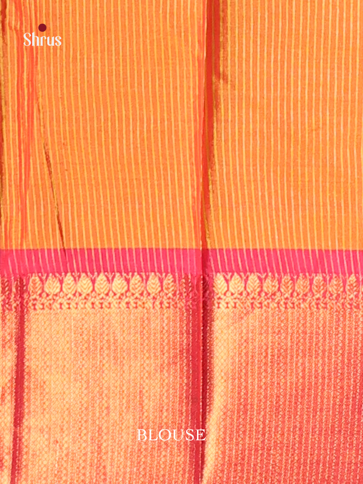 Pink & Orange - Semi Pochampally Saree - Shop on Shrus.com
