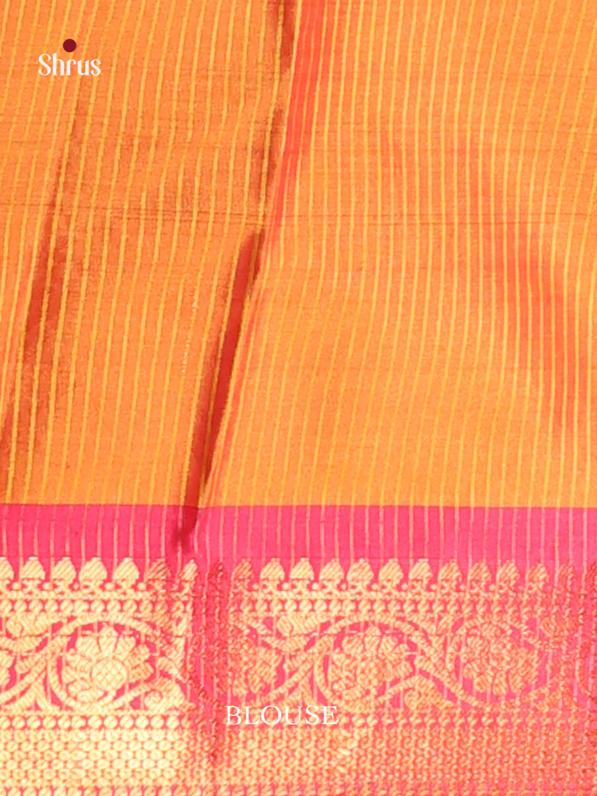 Pink & Orange - Semi Pochampally Saree - Shop on Shrus.com