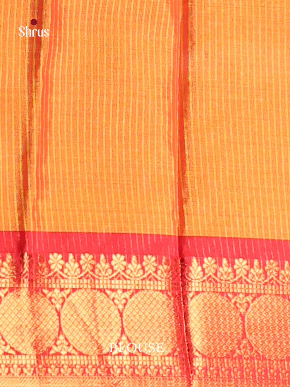 Pink & Orange - Semi Pochampally Saree - Shop on Shrus.com
