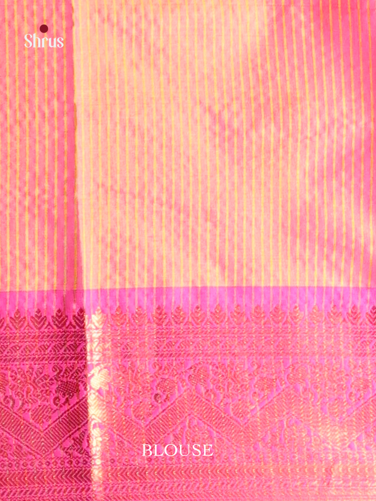 Yellow & Pink - Semi Pochampally Saree - Shop on Shrus.com