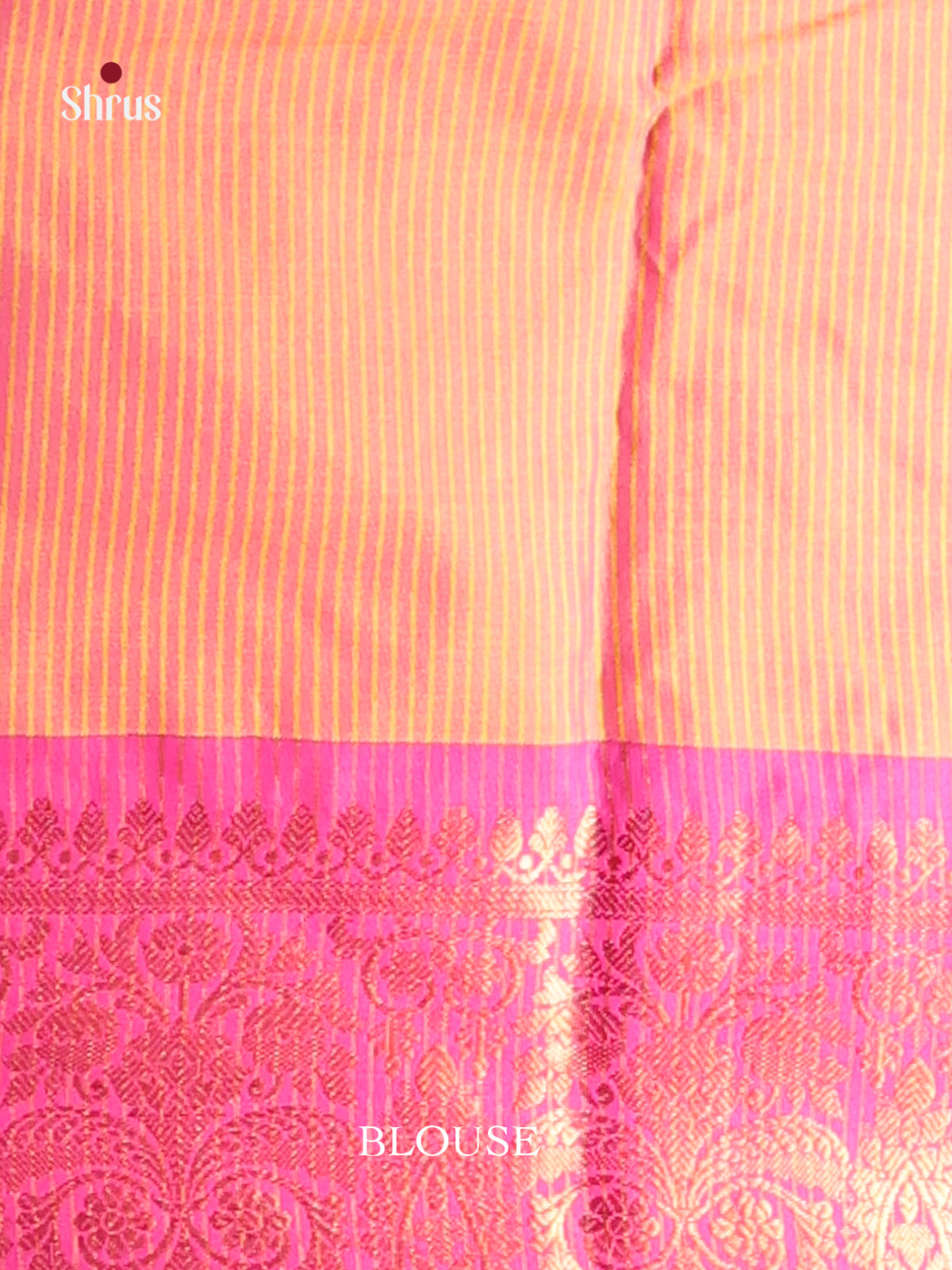 Yellow & Pink- Semi Pochampally Saree - Shop on Shrus.com
