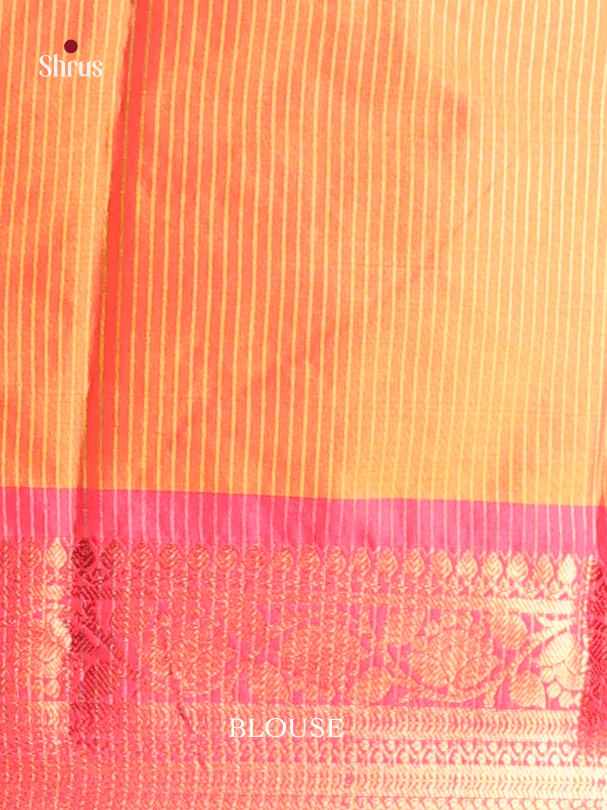 Pink & Orange - Semi Pochampally Saree - Shop on Shrus.com