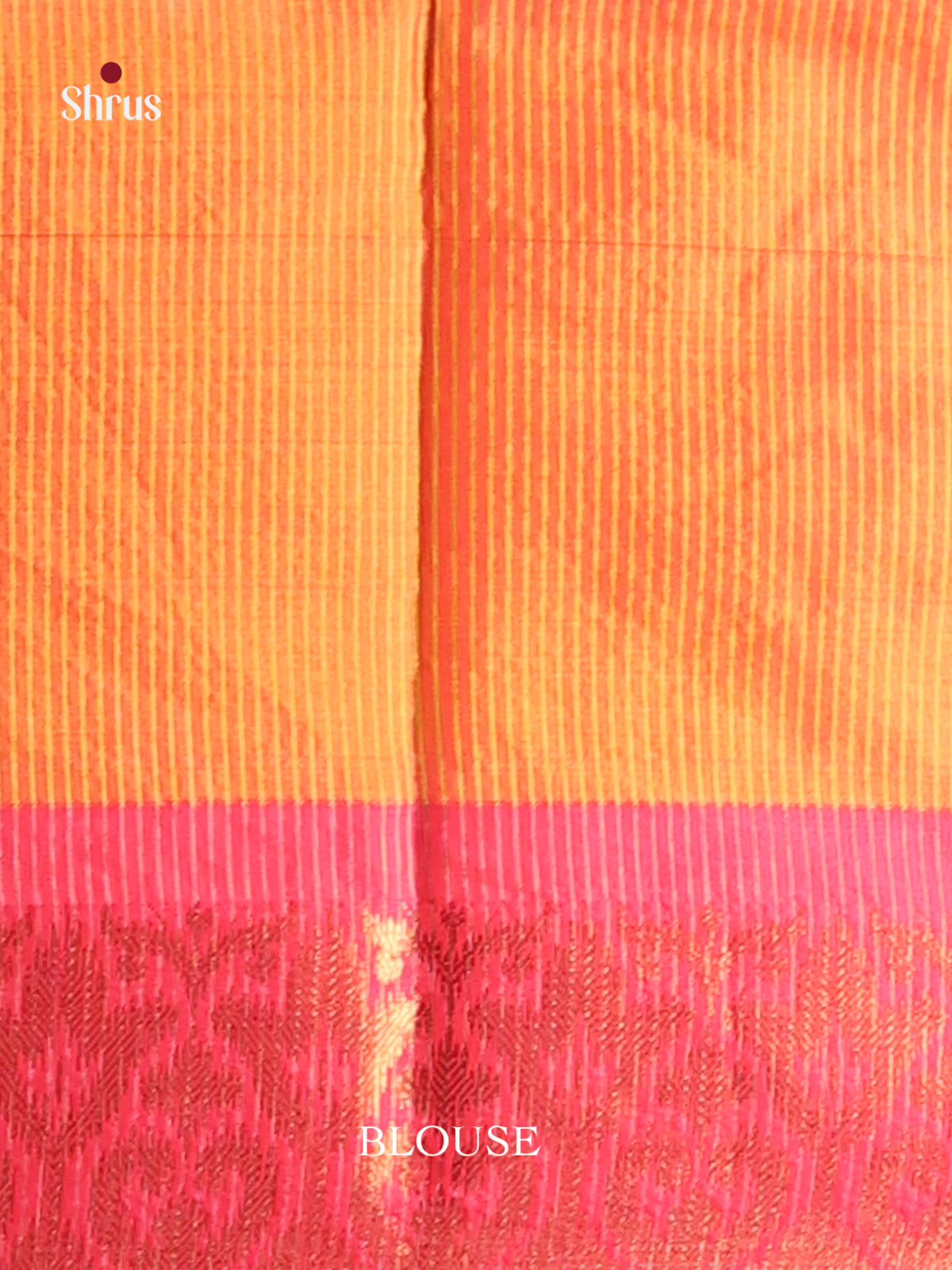 Pink & Orange - Semi Pochampally Saree - Shop on Shrus.com