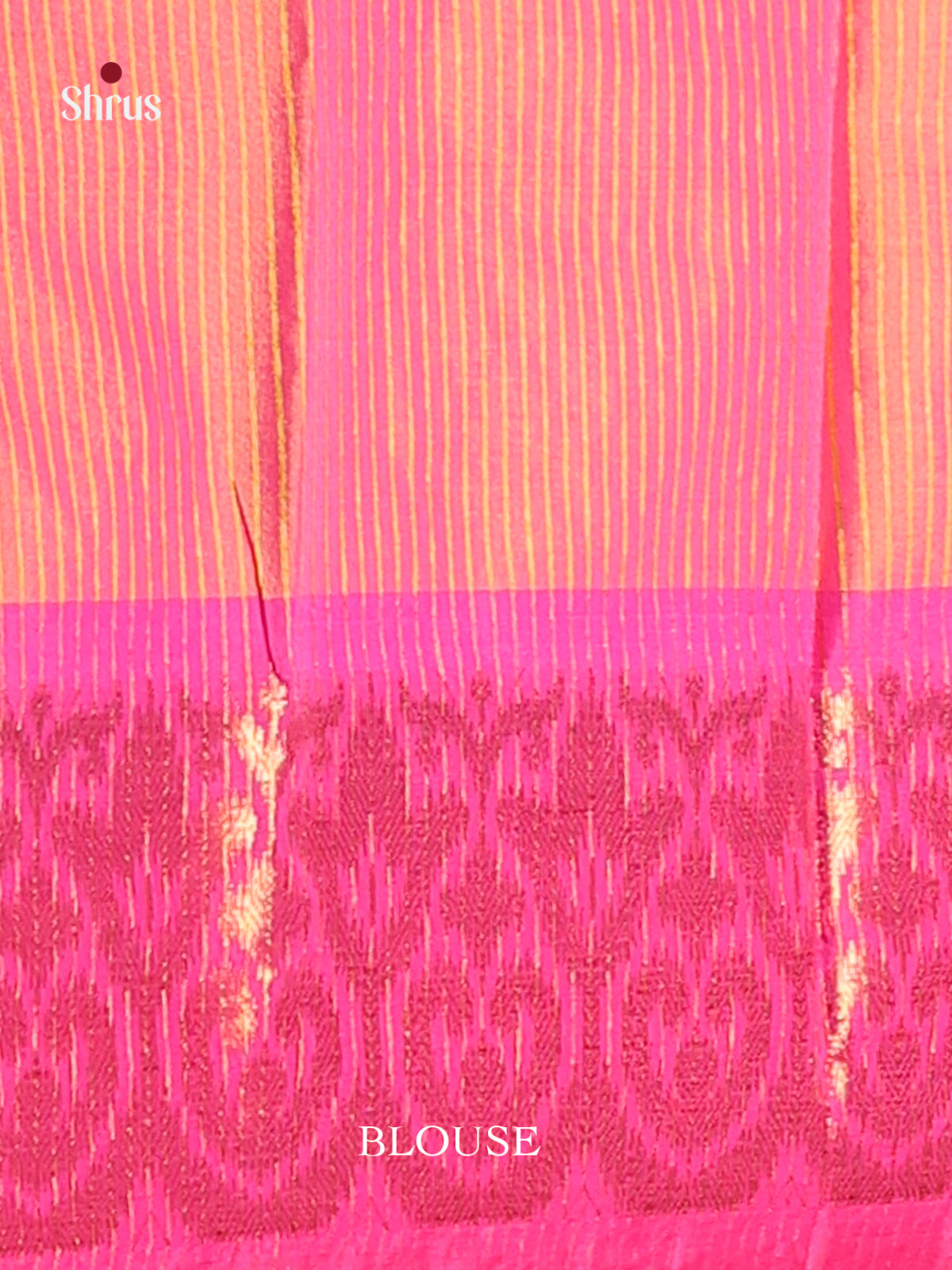 Yellow & Pink - Semi Pochampally Saree - Shop on Shrus.com