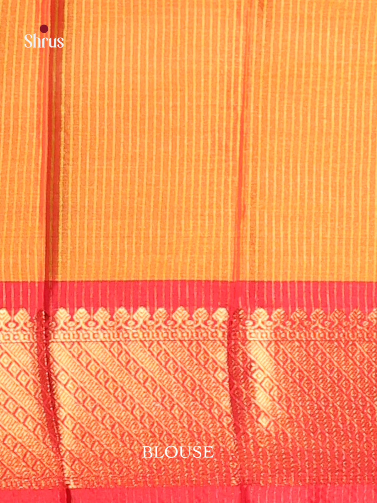 Yellow & Red - Semi Pochampally Saree - Shop on Shrus.com