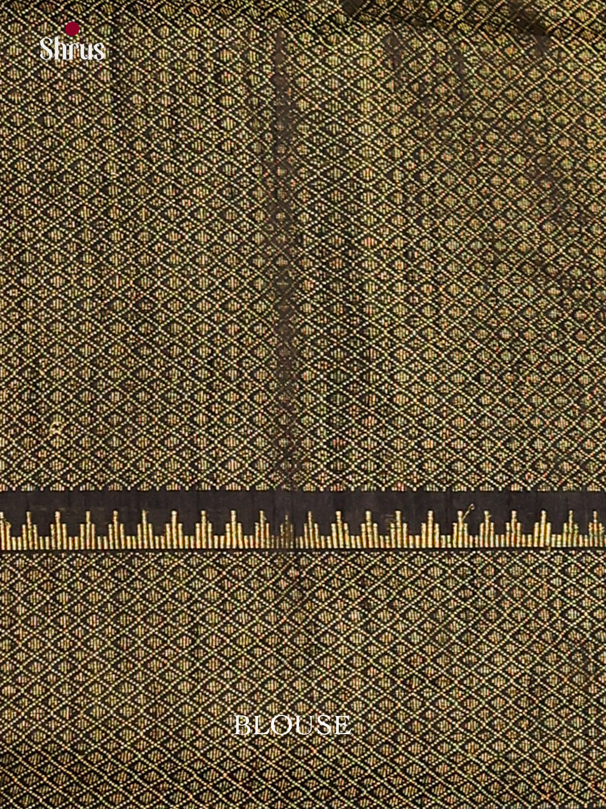 Light green & Black - Semi Rawsilk Saree - Shop on Shrus.com