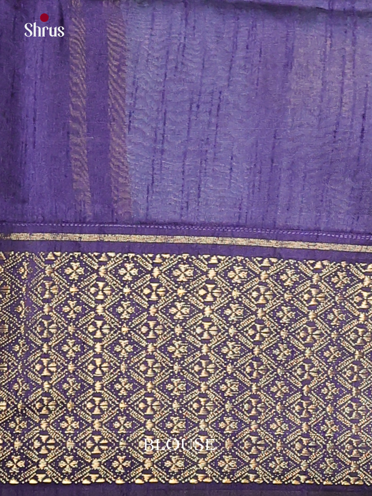 Light Blue & Blue - Semi Rawsilk Saree - Shop on Shrus.com