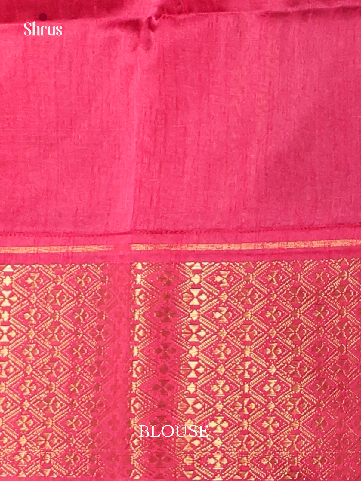 Green & Pink- Semi Rawsilk Saree - Shop on Shrus.com