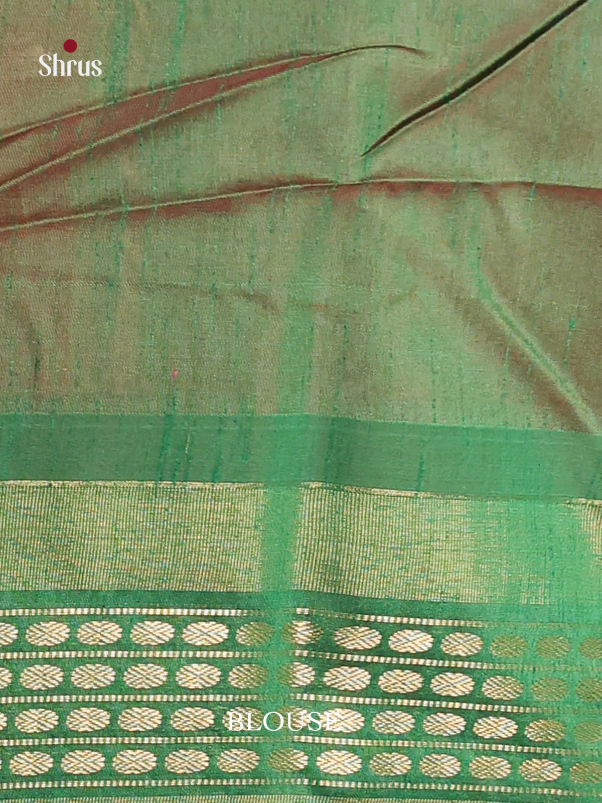 Pink & Green - Semi Rawsilk Saree - Shop on Shrus.com