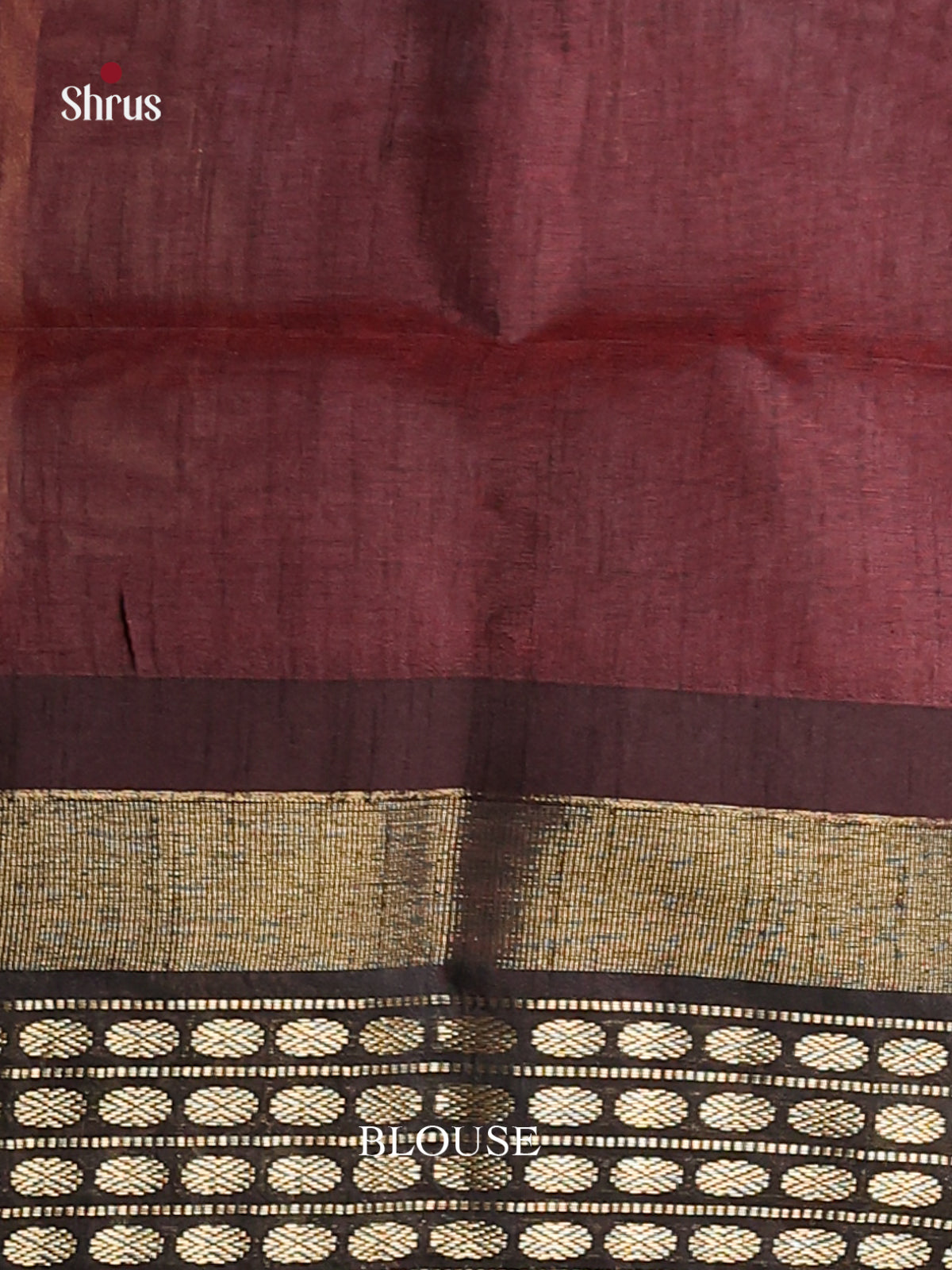 Red & Brown- Semi Rawsilk Saree - Shop on Shrus.com