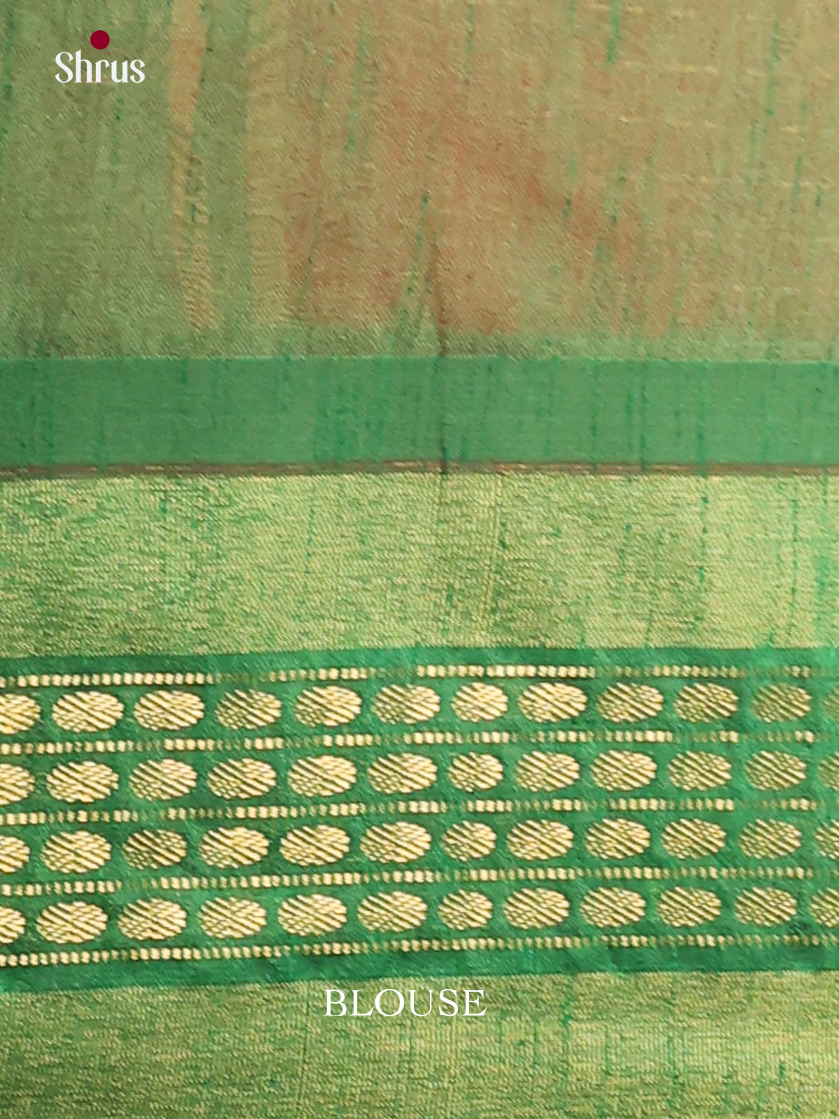 Red & Green - Semi Rawsilk Saree - Shop on Shrus.com