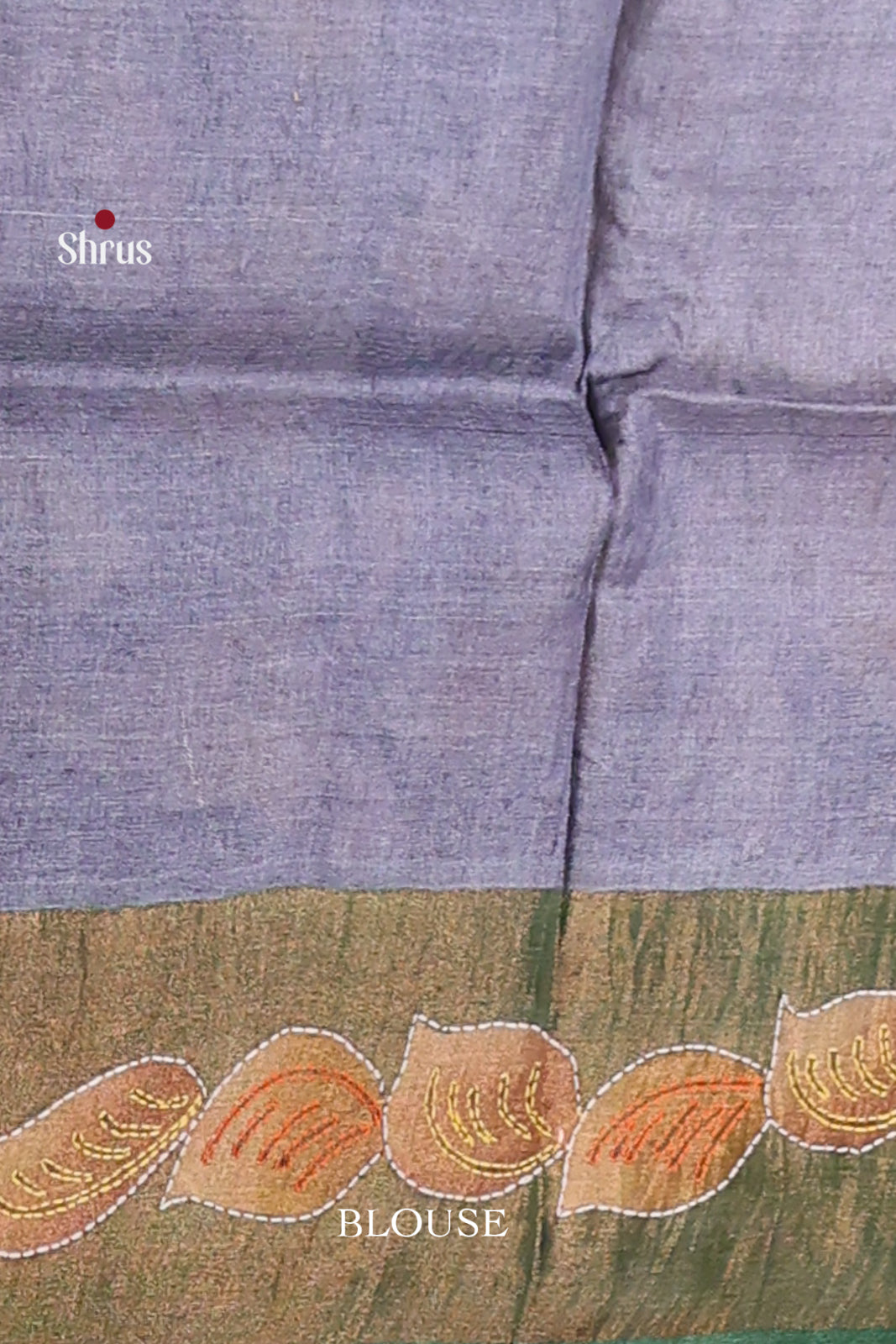 Timeless Grey Tussar Silk Saree with Black Floral Prints - Shop on Shrus.com