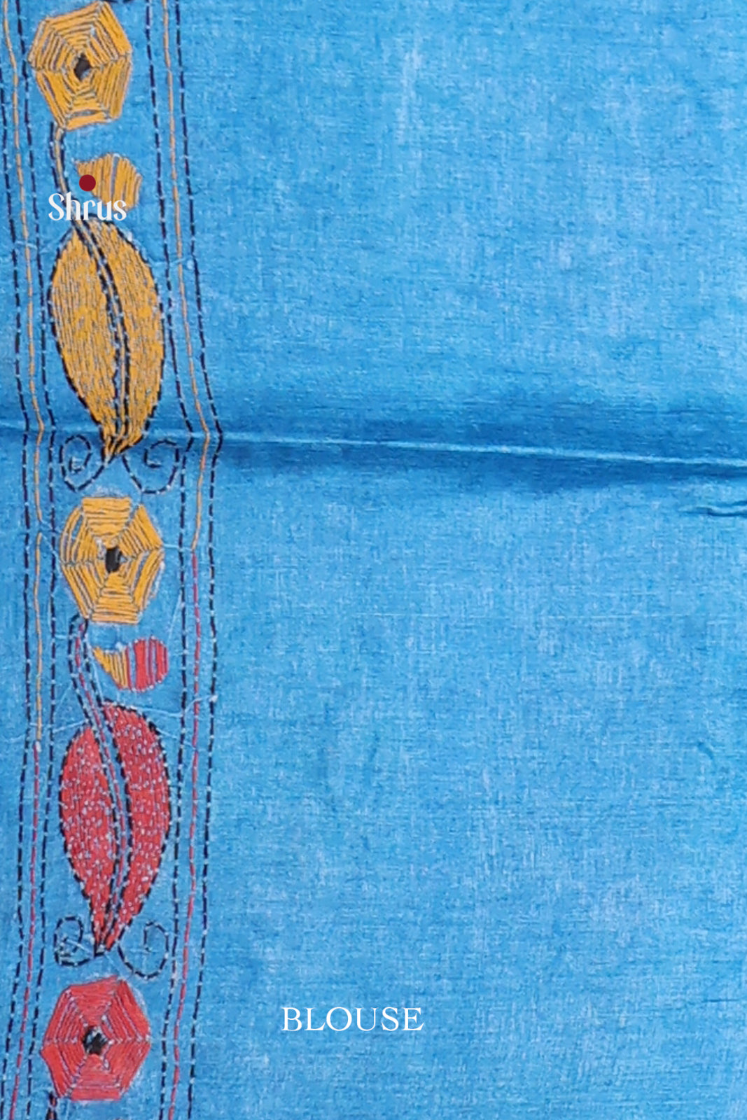 Off White Tussar Saree With Colorful Floral Painting & Embroidery