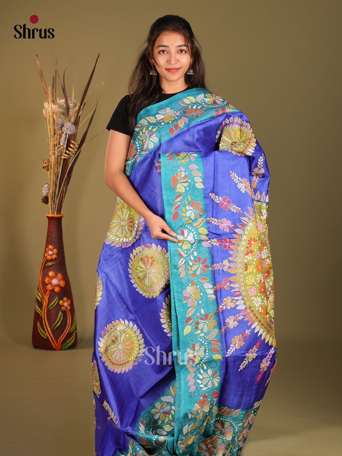DHS11520 - Tussar Saree - Shop on Shrus.com