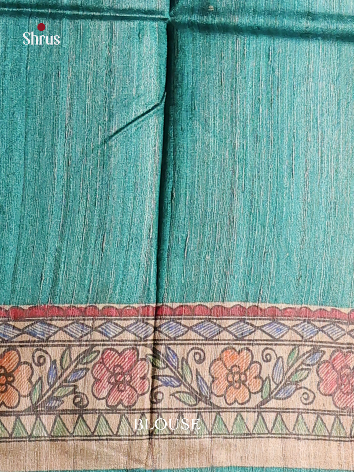 Artistic Green Tussar Silk Saree with Madhubani Pallu