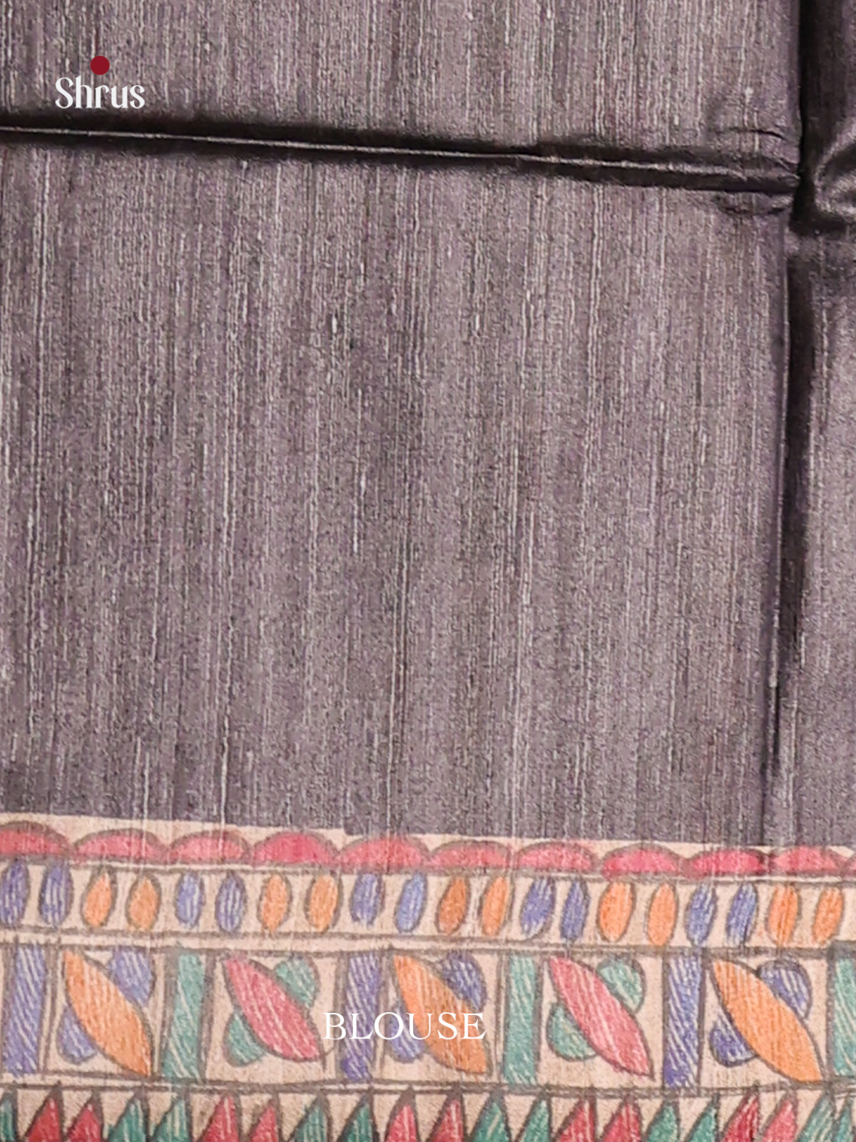 Mystique Black Tussar Silk Saree with Beige Pallu and Traditional Motifs - Shop on Shrus.com