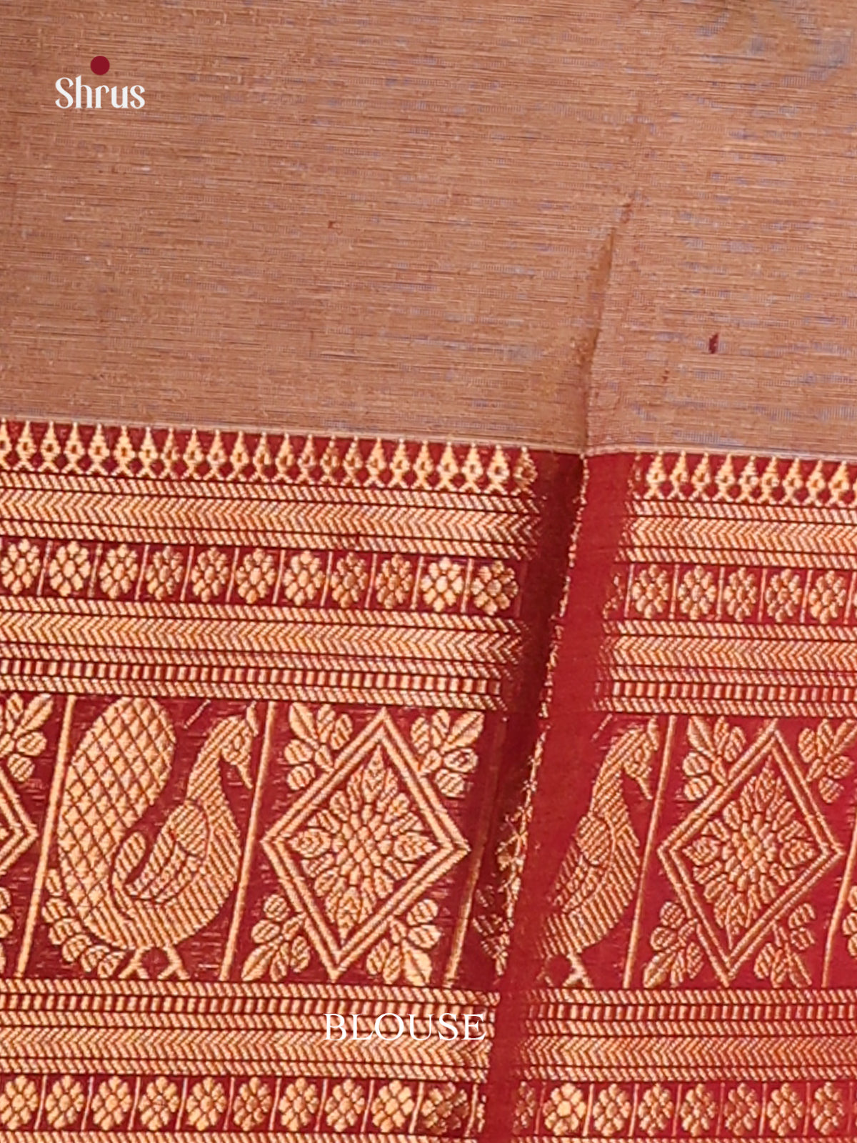 Light Brown & Red - Chettinad Cotton Saree