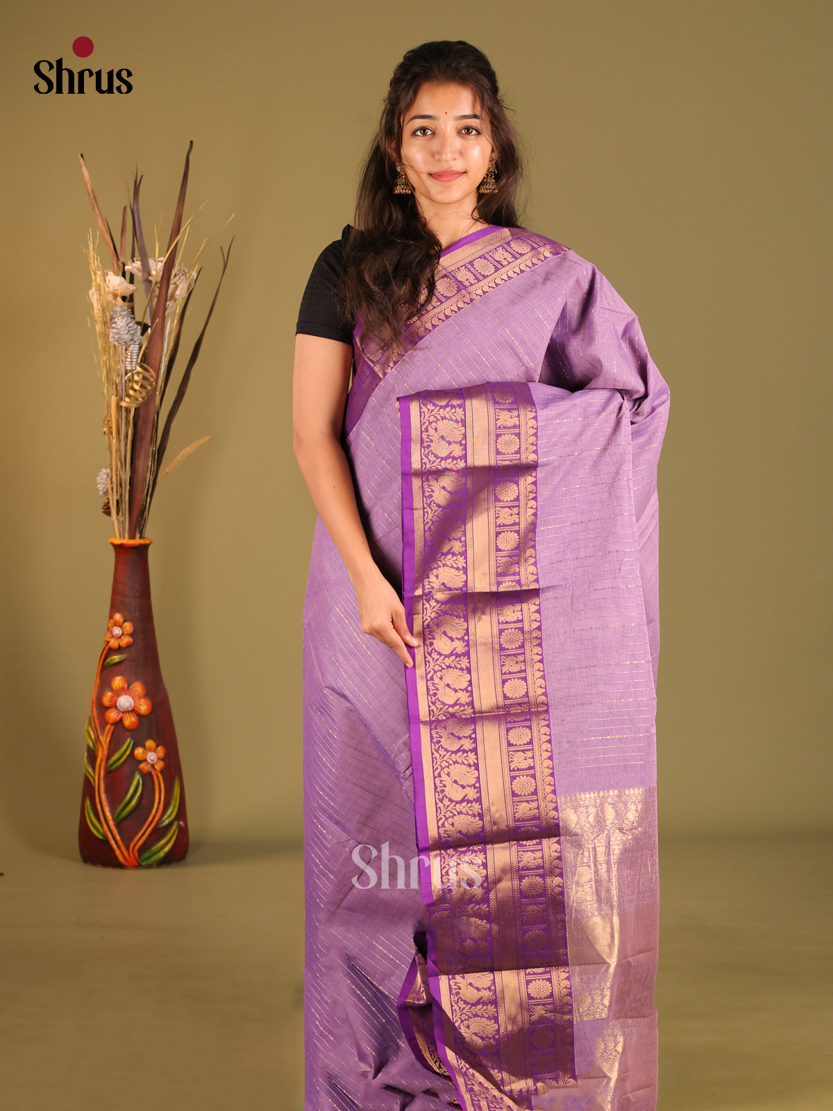 Lavender & Purple - Chettinad Cotton Saree