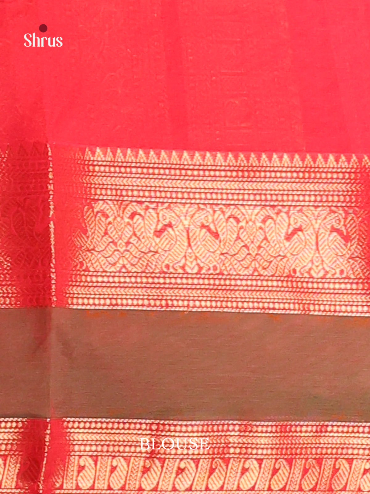 Reddish Pink & Green - Chettinad Cotton Saree