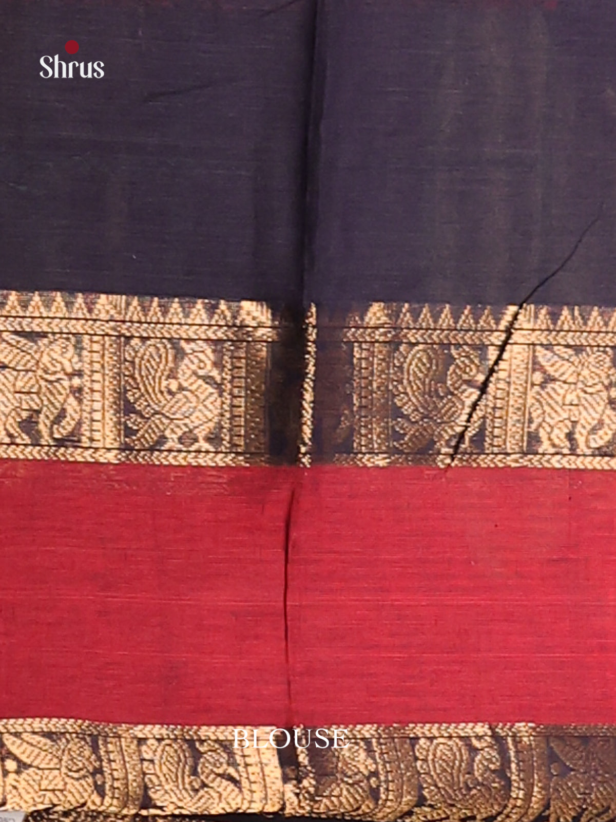 Navy Blue & Green- Chettinad Cotton Saree