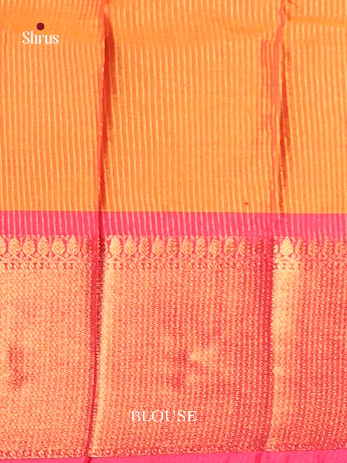 Pink & Orange - Semi Pochampally Saree - Shop on Shrus.com