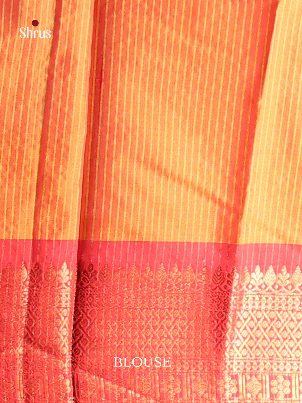 Yellow & Orange - Semi Pochampally Saree - Shop on Shrus.com