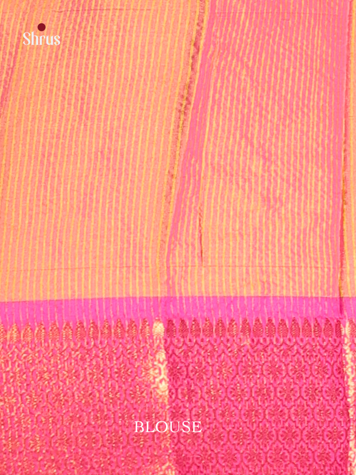 Yellow & Pink - Semi Pochampally Saree - Shop on Shrus.com