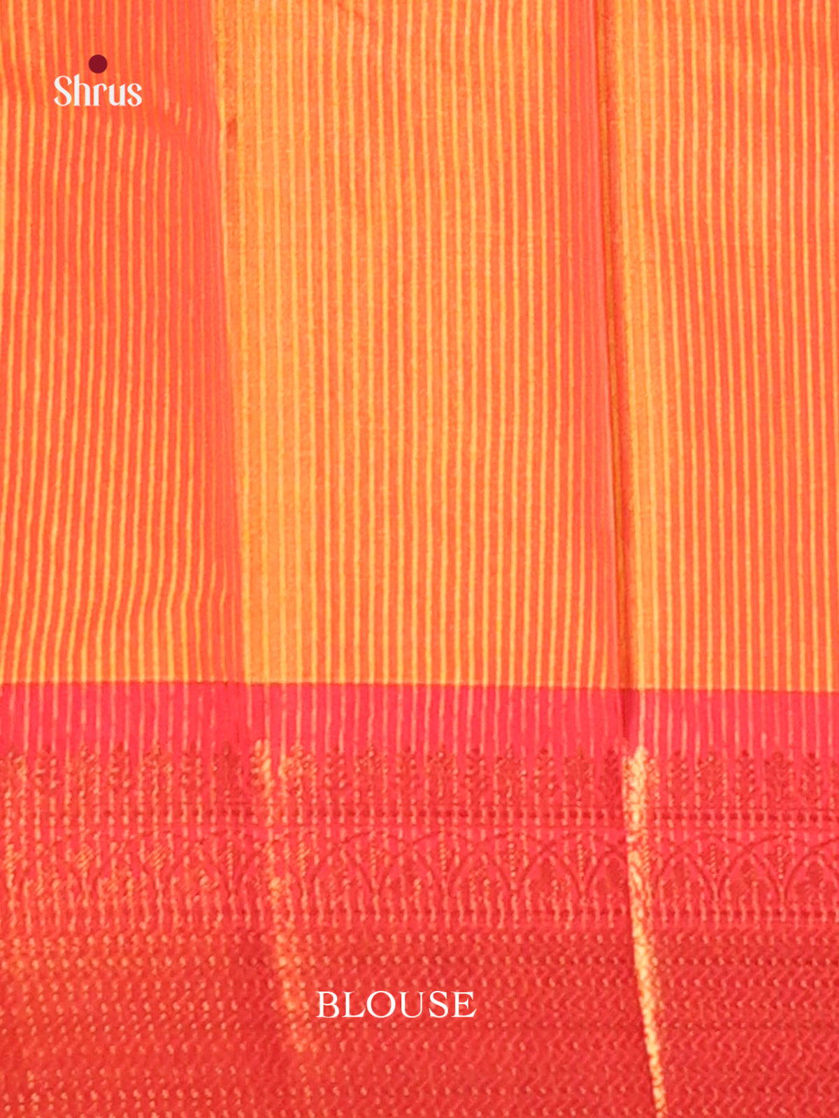 Yellow & Red - Semi Pochampally Saree - Shop on Shrus.com