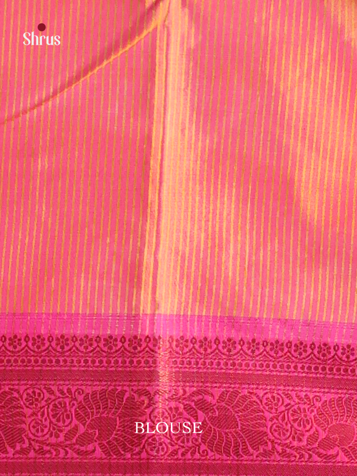 Yellow & Pink - Semi Pochampally Saree - Shop on Shrus.com