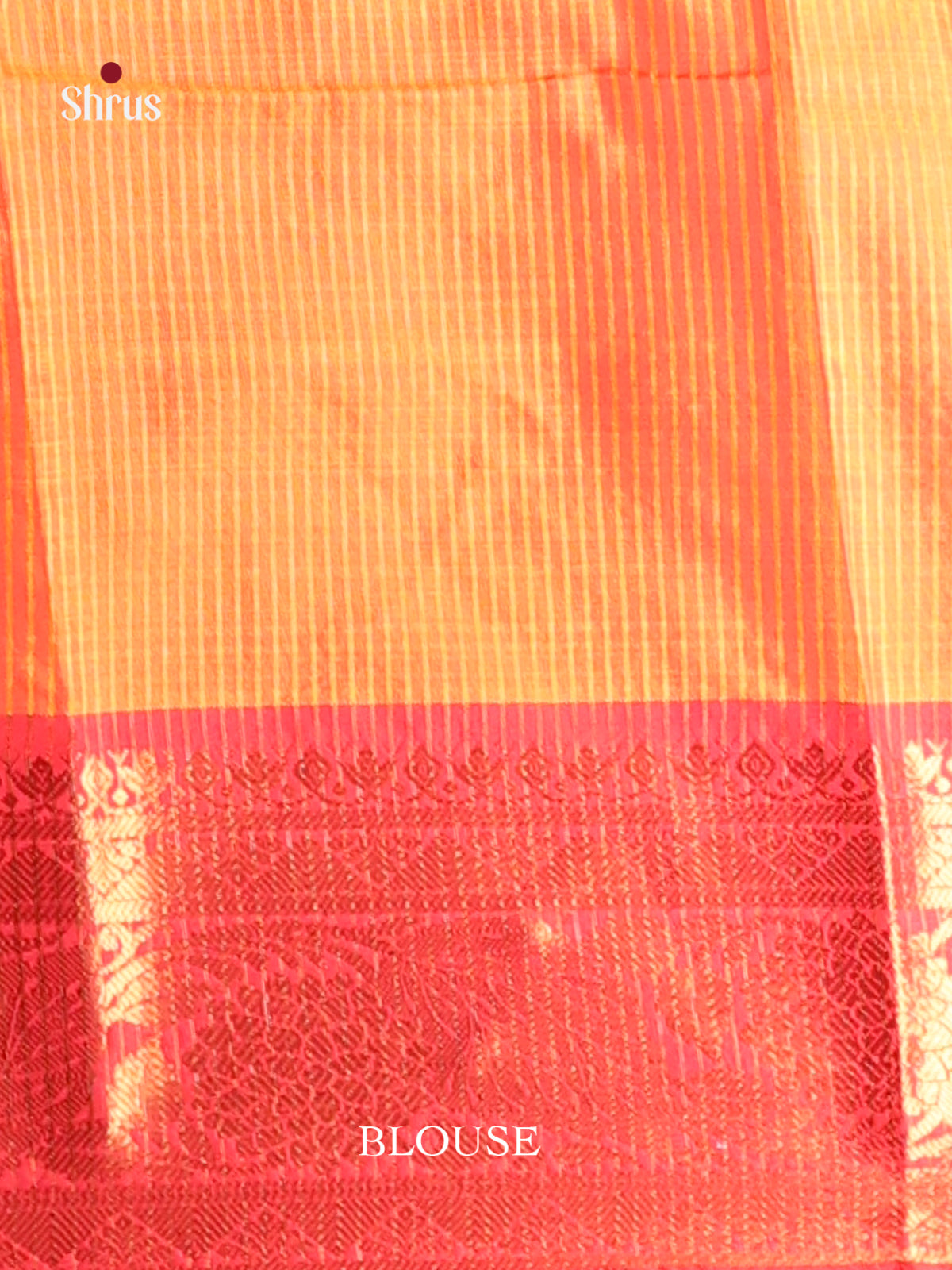 Pink & Orange - Semi Pochampally Saree - Shop on Shrus.com