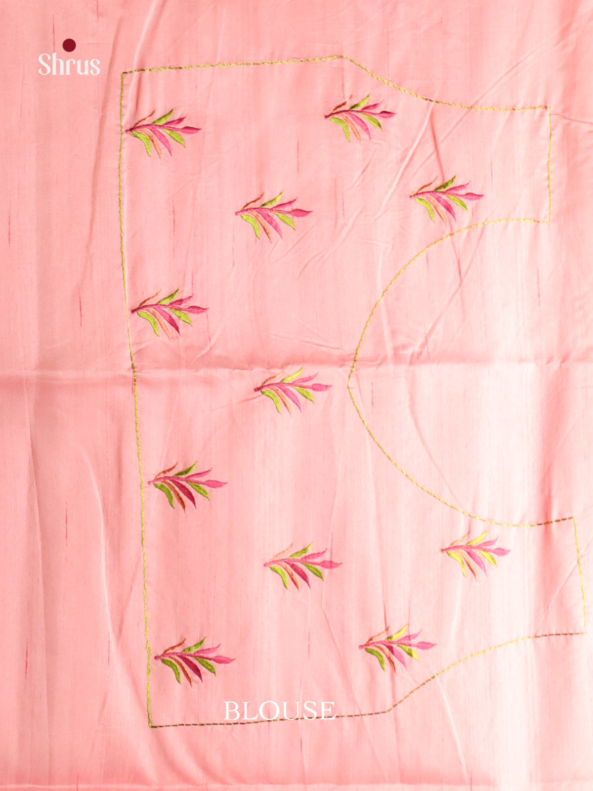 Pink - Semi Rawsilk Saree - Shop on Shrus.com