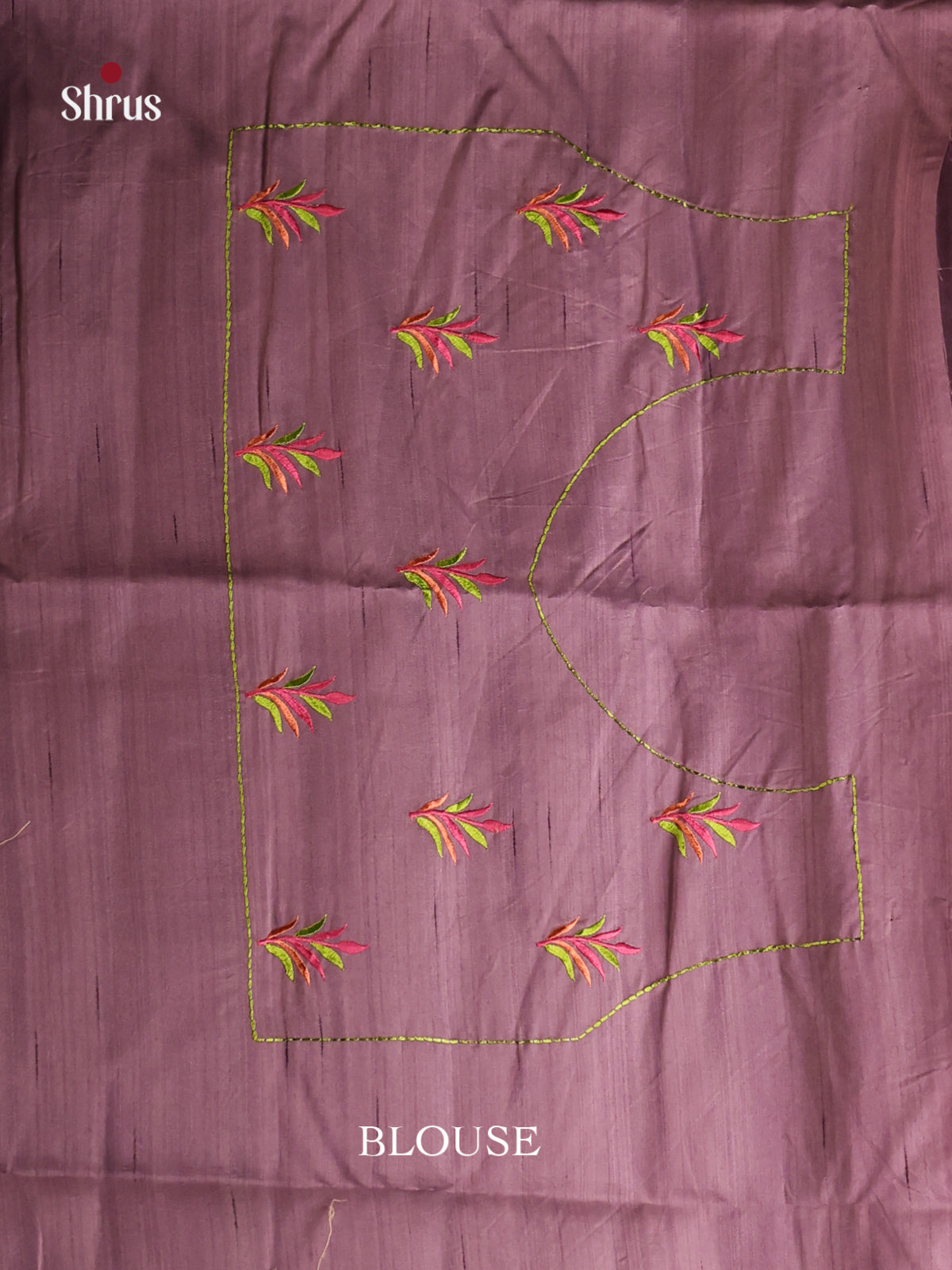 Dark Lavender - Semi Rawsilk Saree - Shop on Shrus.com