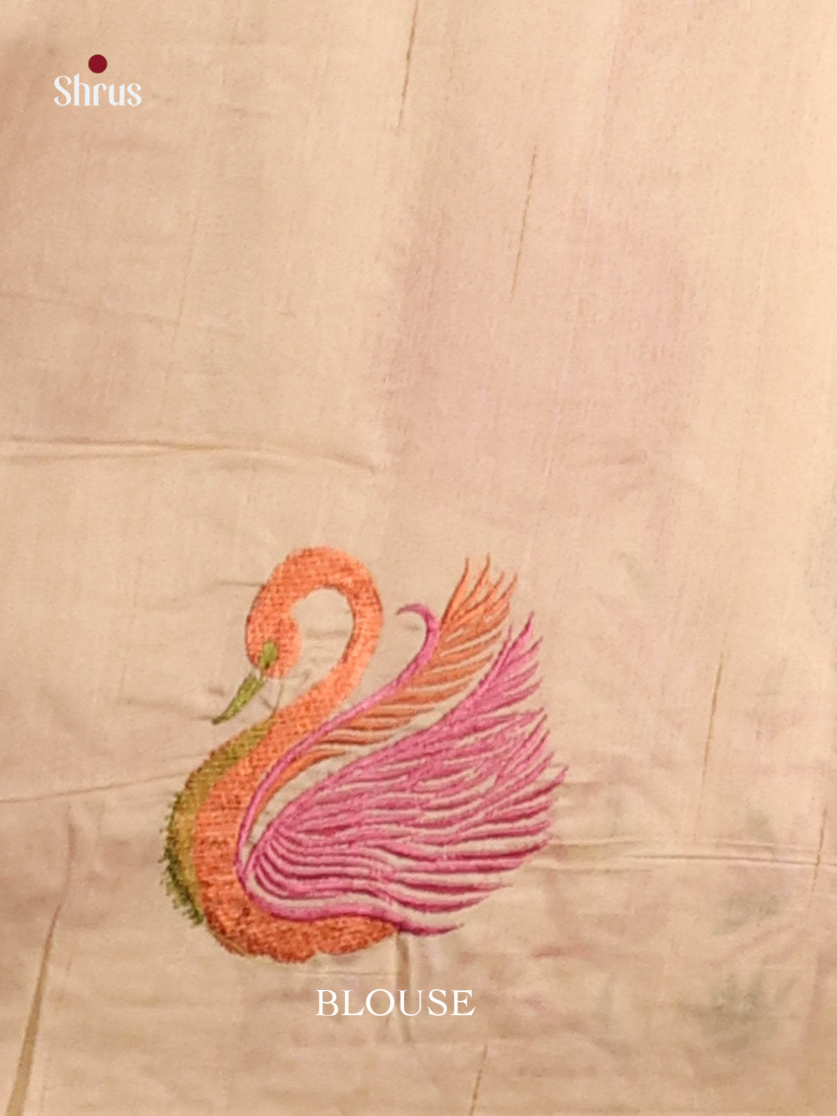 Cream - Semi Rawsilk Saree