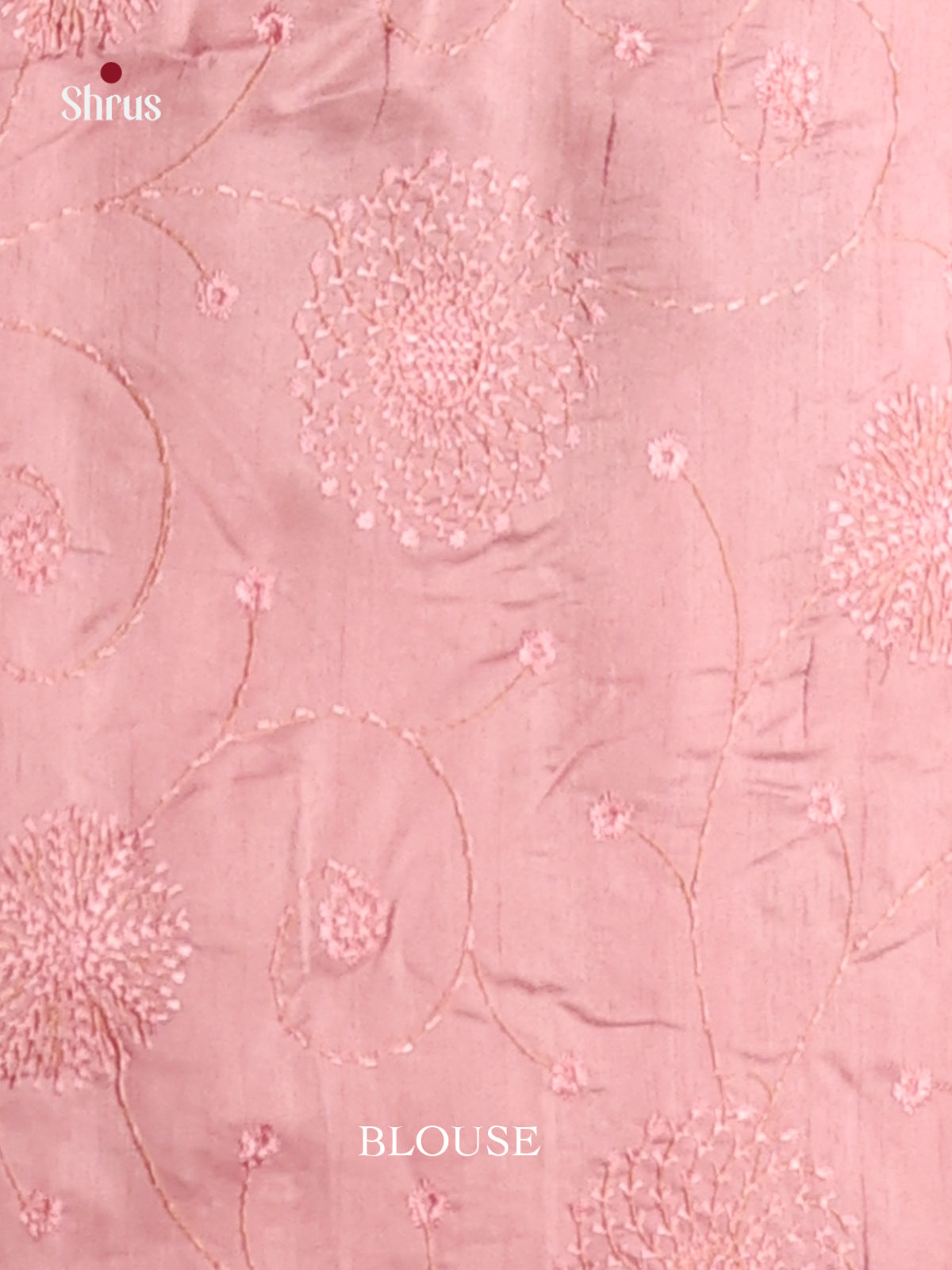 Pink - Semi Rawsilk Saree - Shop on Shrus.com