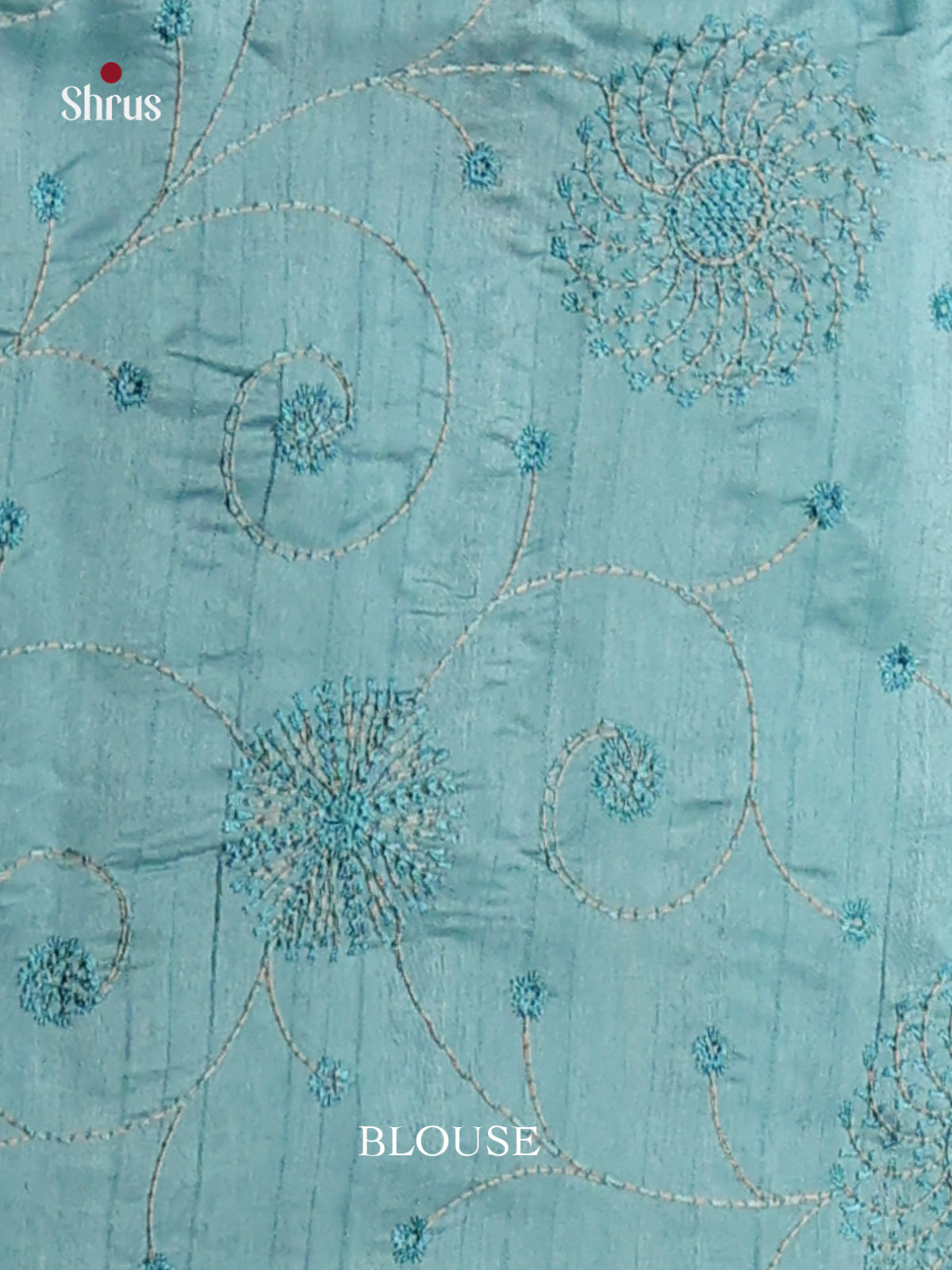 Blue - Semi Rawsilk Saree