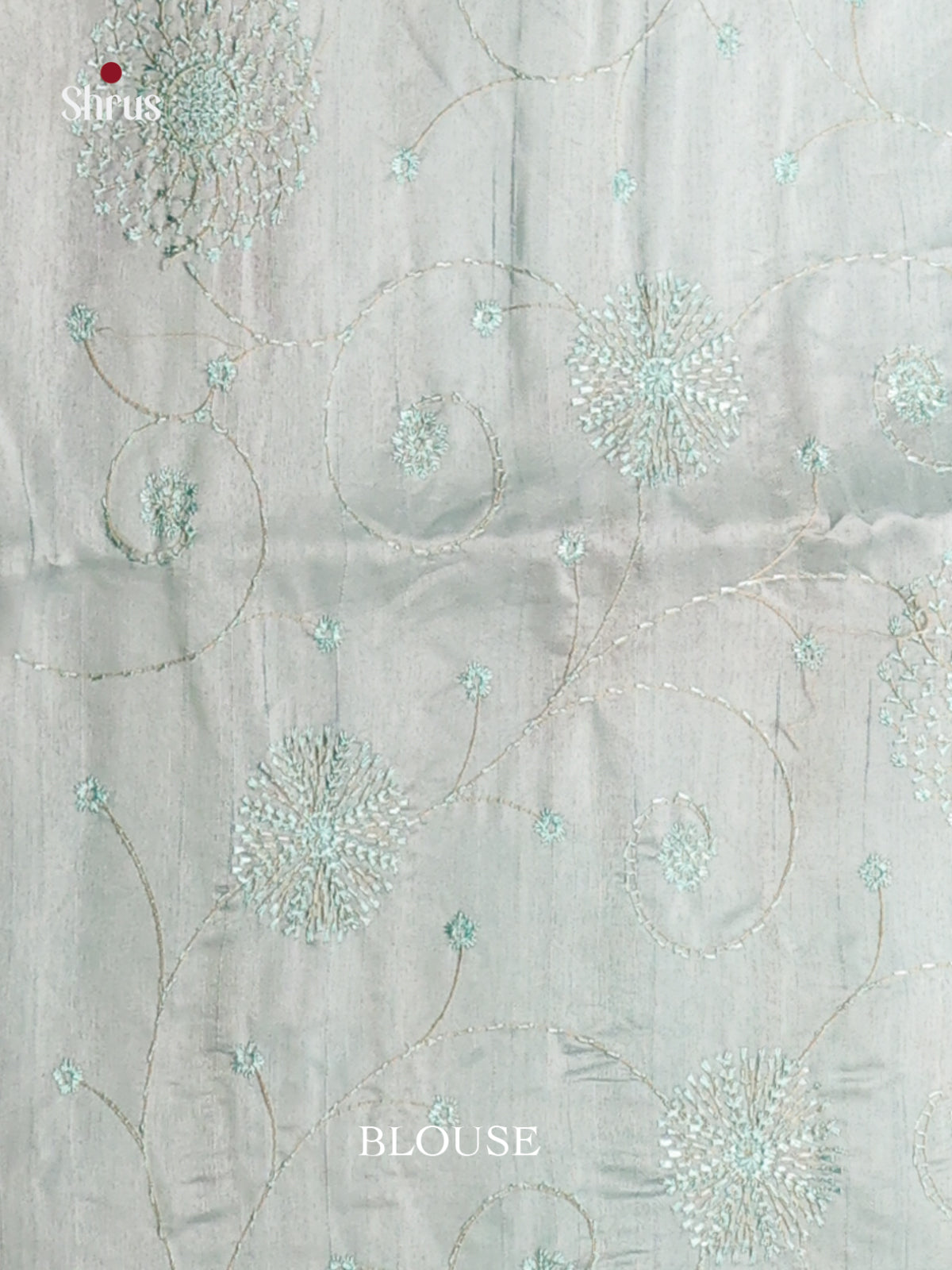 Light Blue - Semi Rawsilk Saree - Shop on Shrus.com
