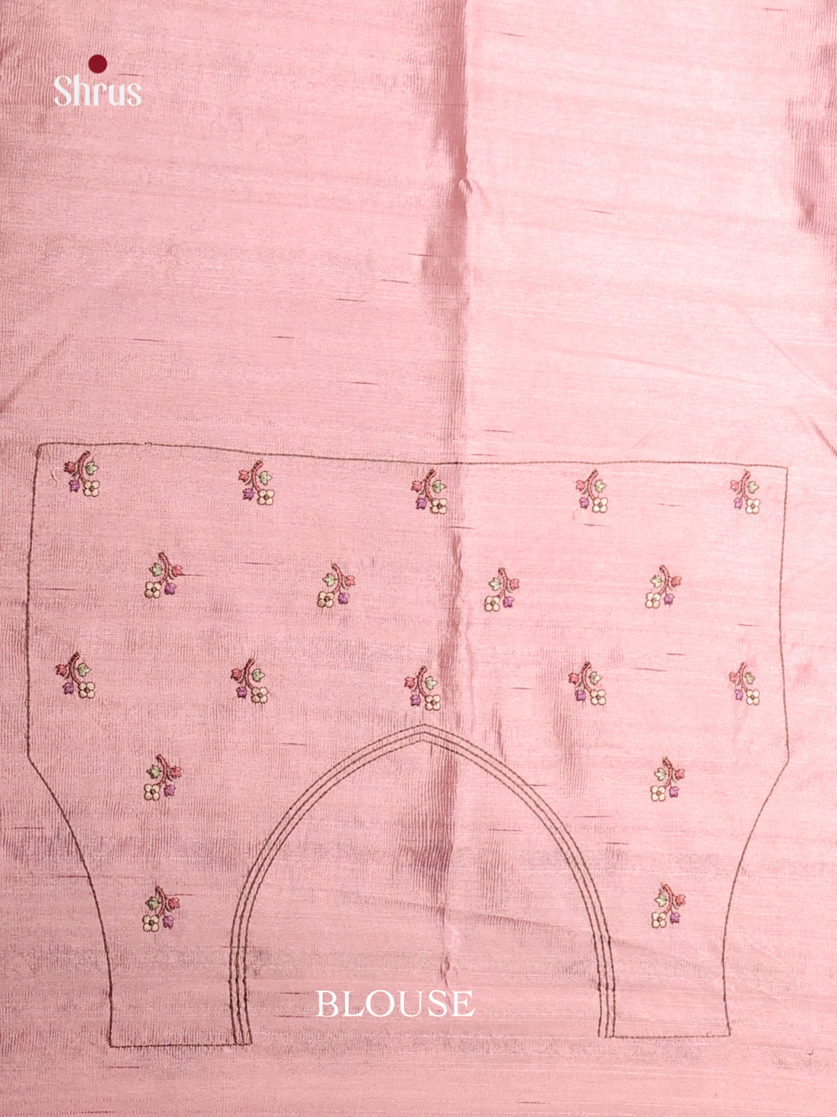 Pink - Semi Rawsilk Saree - Shop on Shrus.com