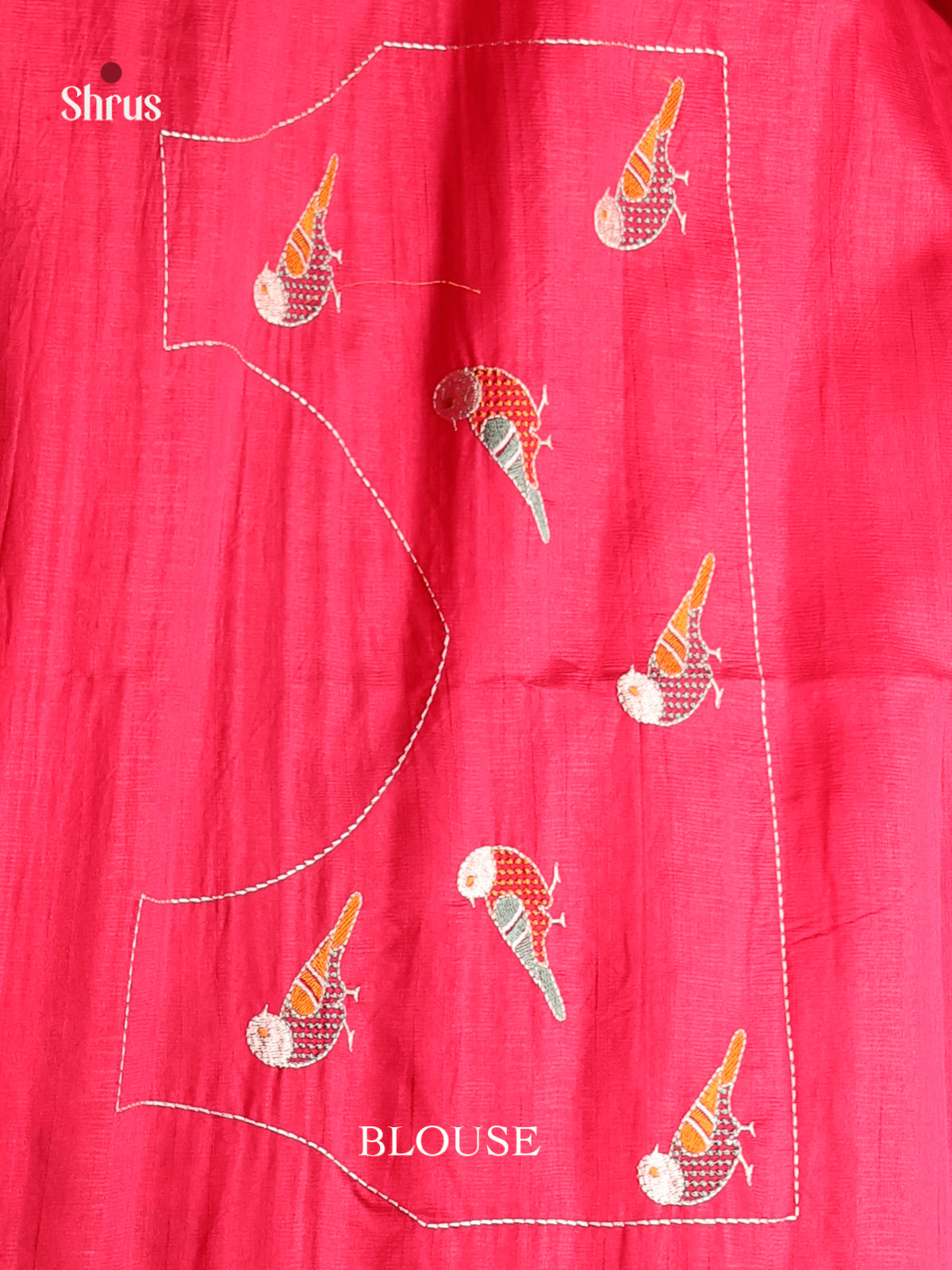 Pink- Semi Rawsilk Saree - Shop on Shrus.com