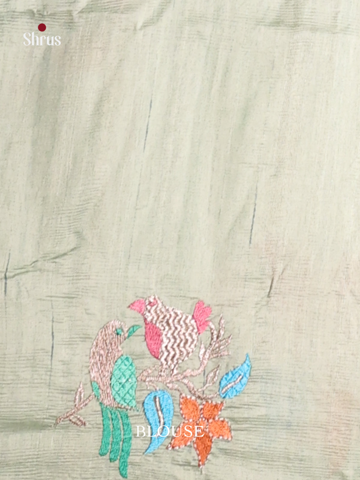 Mint Green - Semi Rawsilk Saree - Shop on Shrus.com