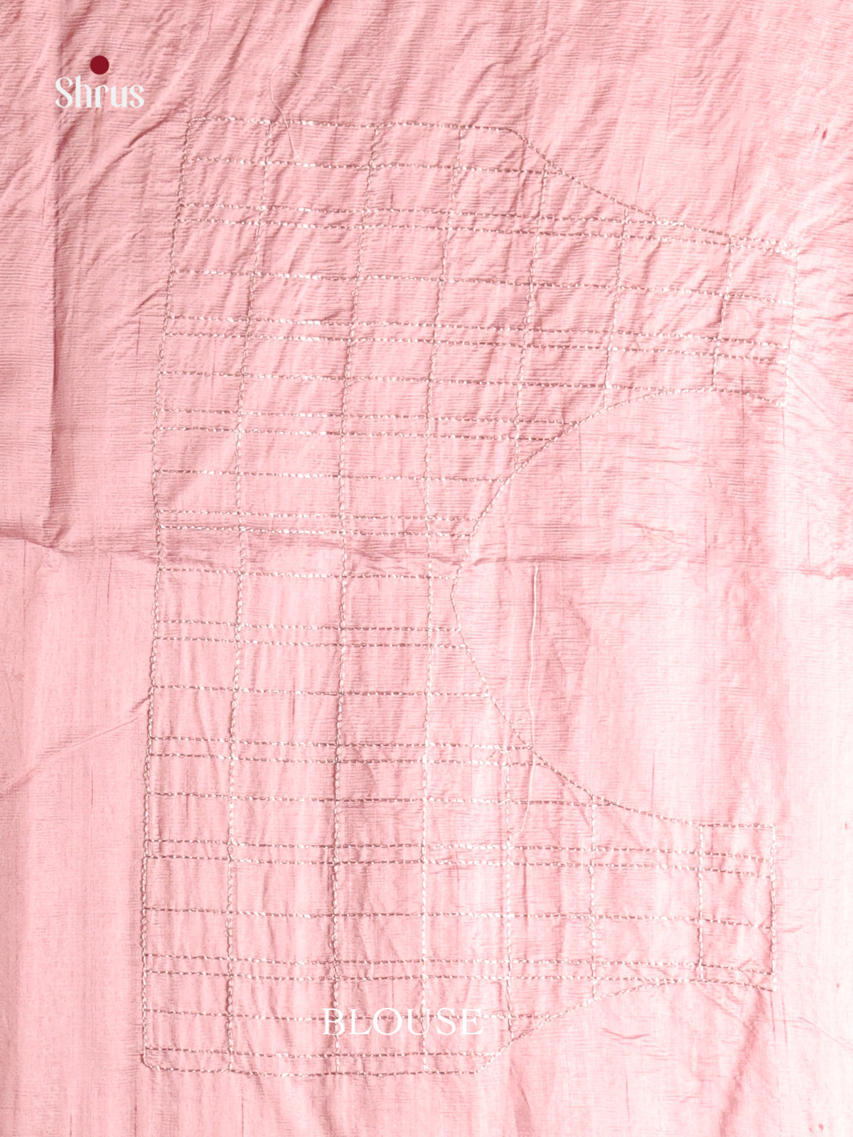 Pink - Semi Rawsilk Saree