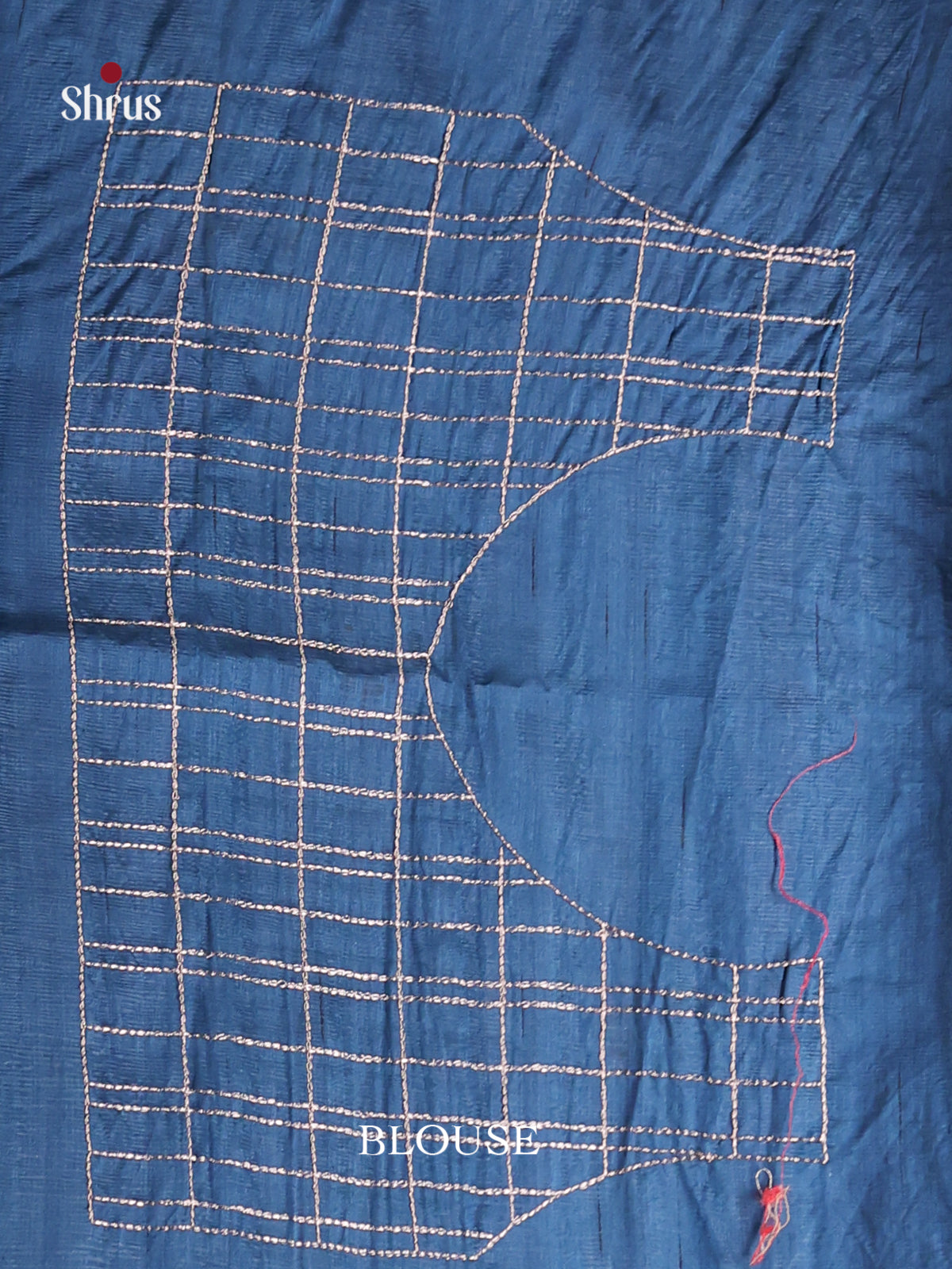 Blue - Semi Rawsilk Saree