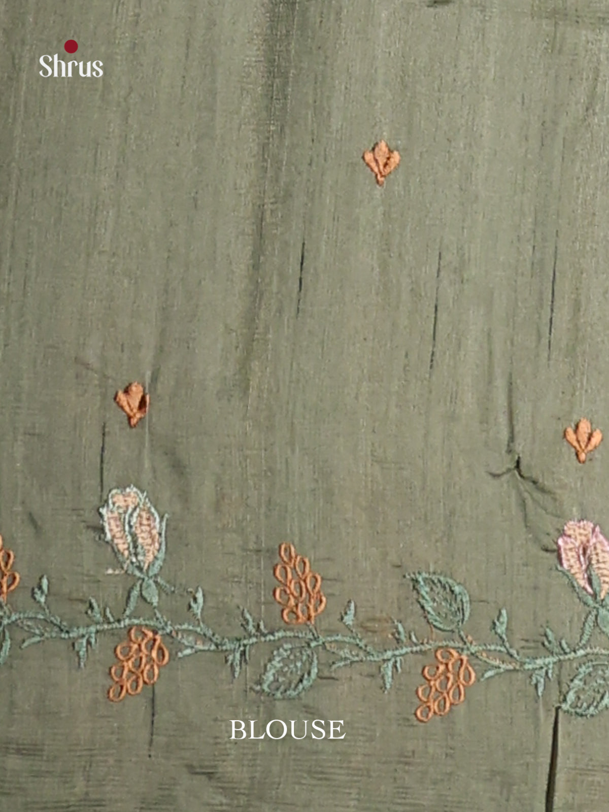 Chutney Green- Semi Rawsilk Saree